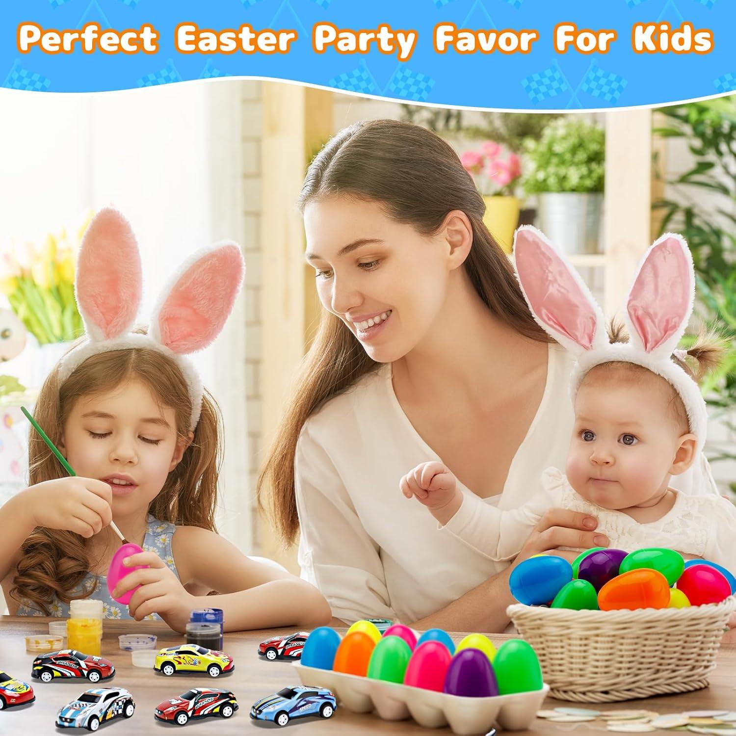 Paquete de 24 Huevos de Pascua AUUGUU con Coches Rellenos