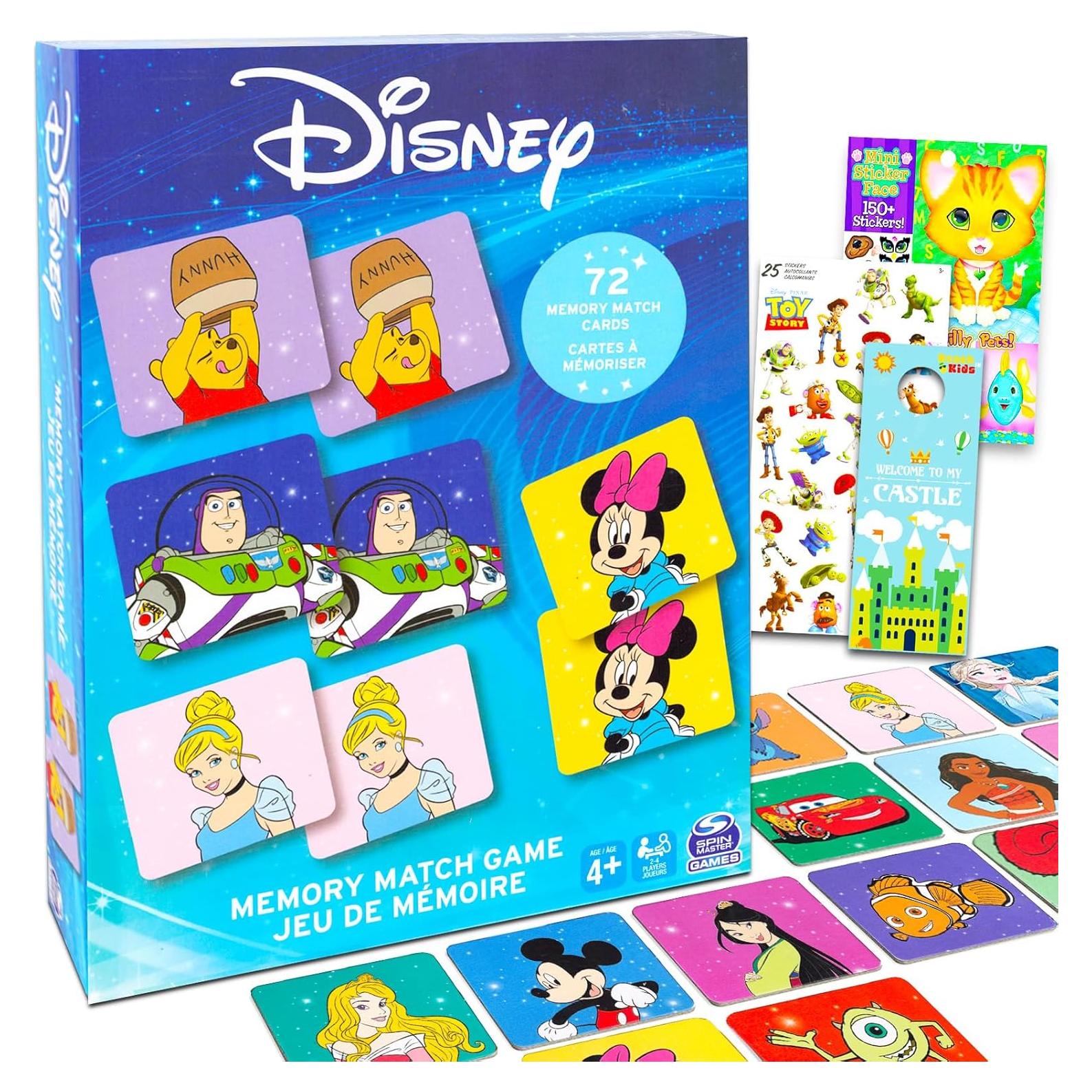 Juego de Memoria Disney Crenstone 72 Cartas para Niños