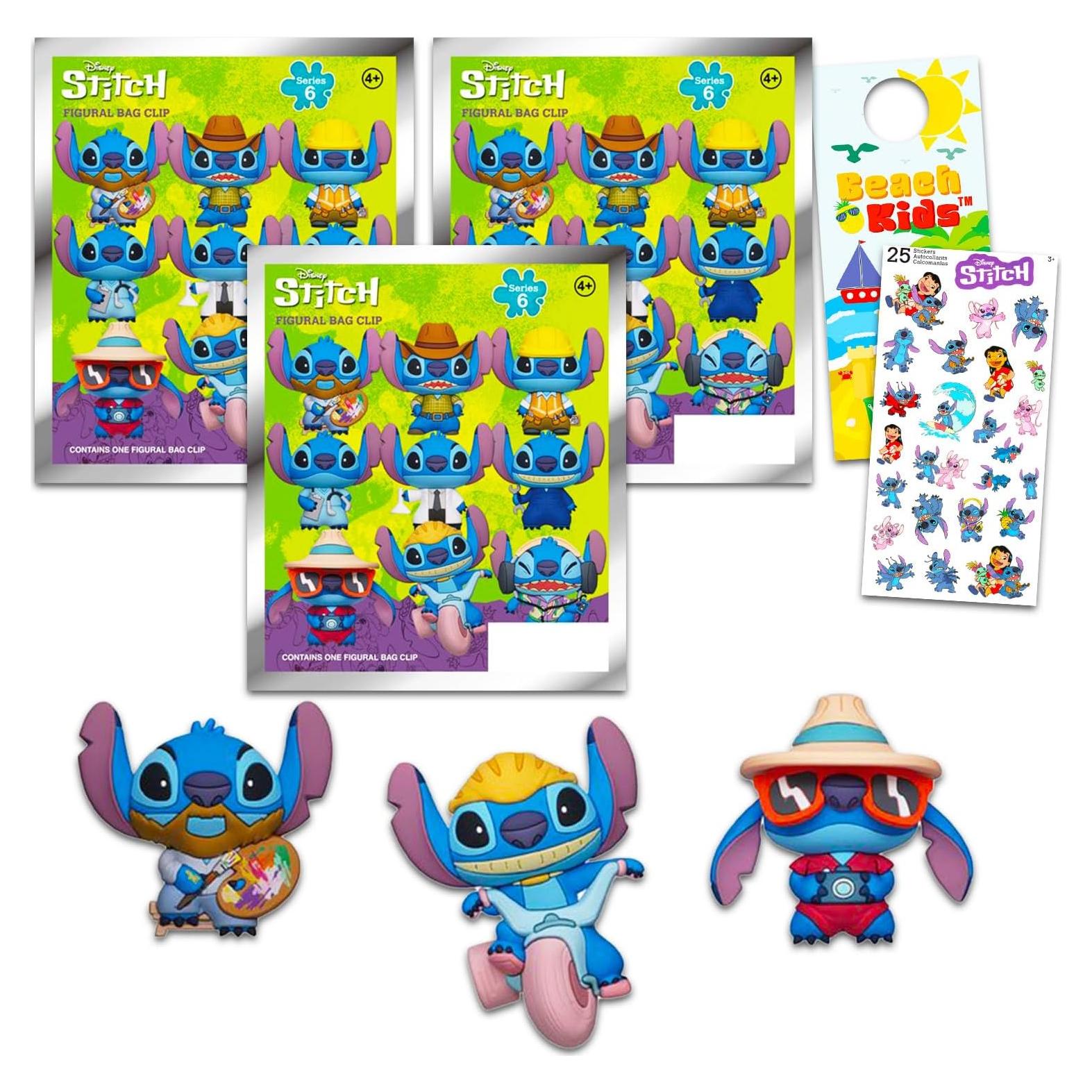 Conjunto de Bolsas Sorpresa Disney Stitch Serie 6 - 3 Clips y Stickers