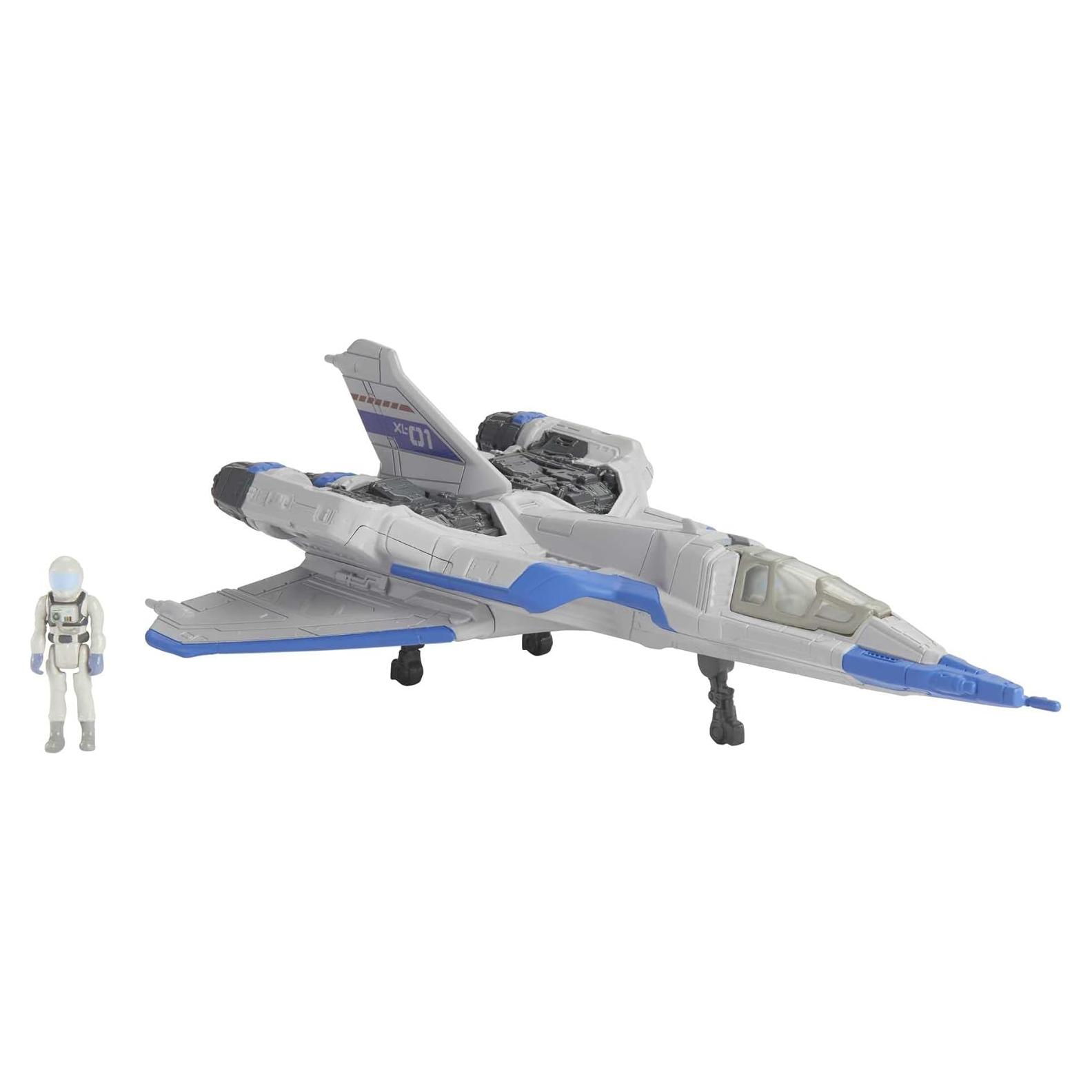 Mattel Disney and Pixar Lightyear Hyperspeed Series Mini Action Figure & Toy Vehicle Set, Buzz Lightyear & XL-01 Spaceship, 7-inch Vehicle