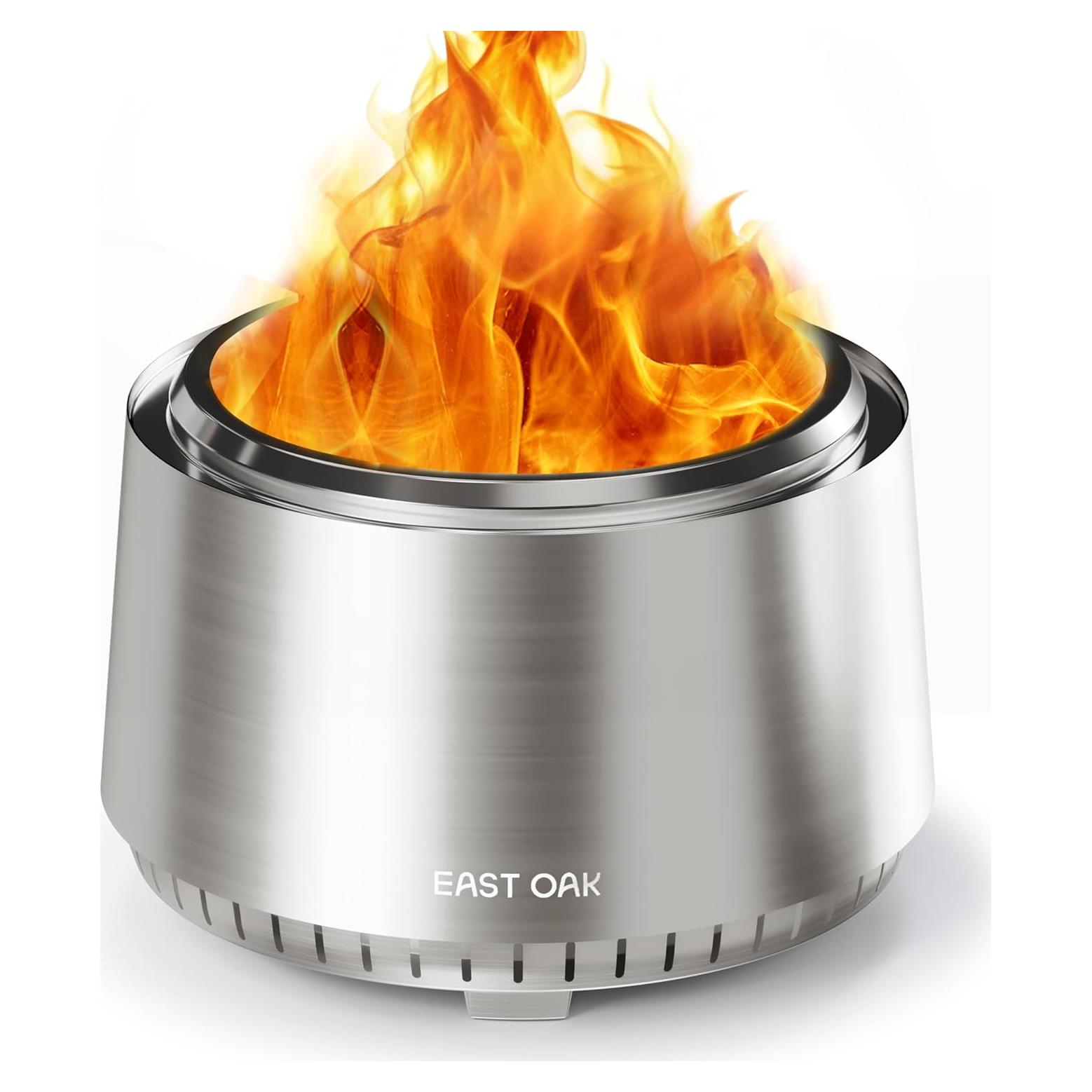 Hoguera Sin Humo EAST OAK Fuoco 54 cm Acero Inoxidable