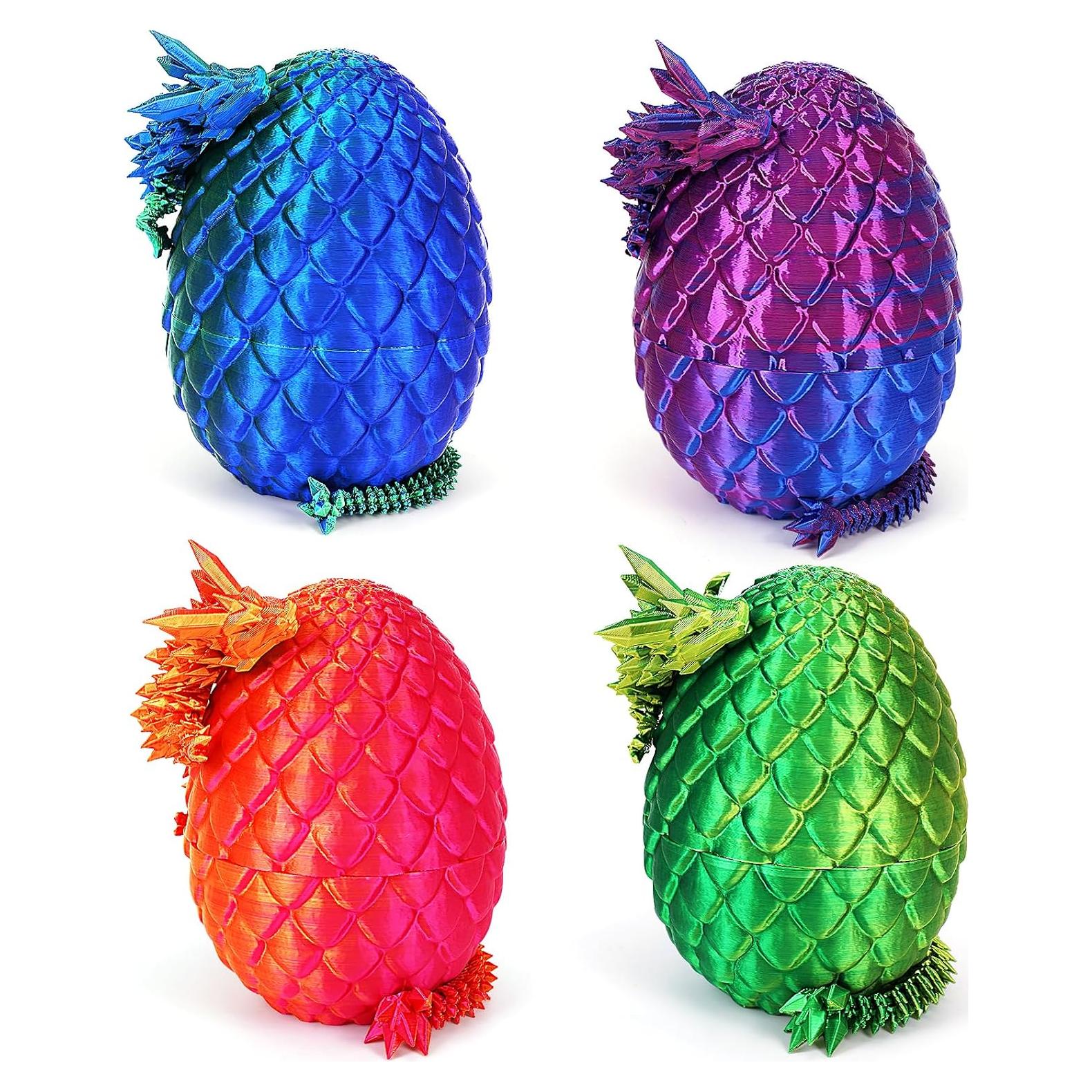 Juego de 4 Huevos de Dragón YILCER con Dragón Sorpresa