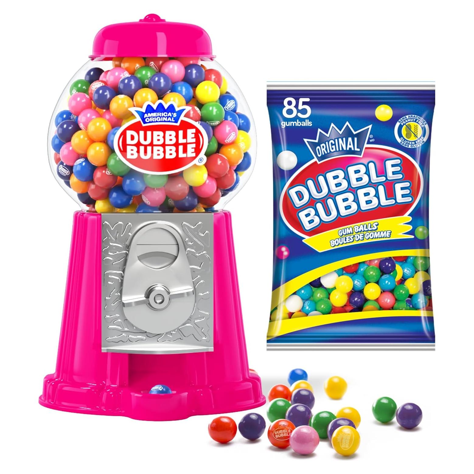 Dispensador de Chicles Rosa Operado por Monedas con 85 Chicles