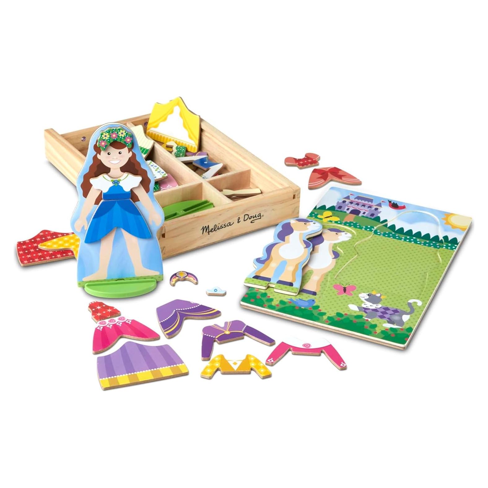 Juego de Muñecas Magnéticas Melissa & Doug Princesa y Caballo