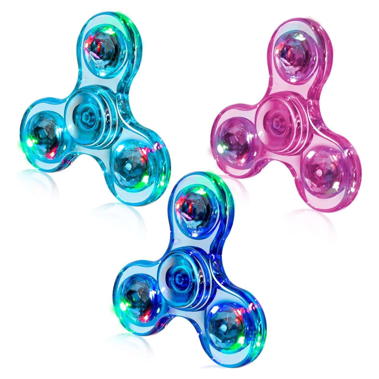 FIGROL Spinner LED de Mano - Paquete de 3 Colores