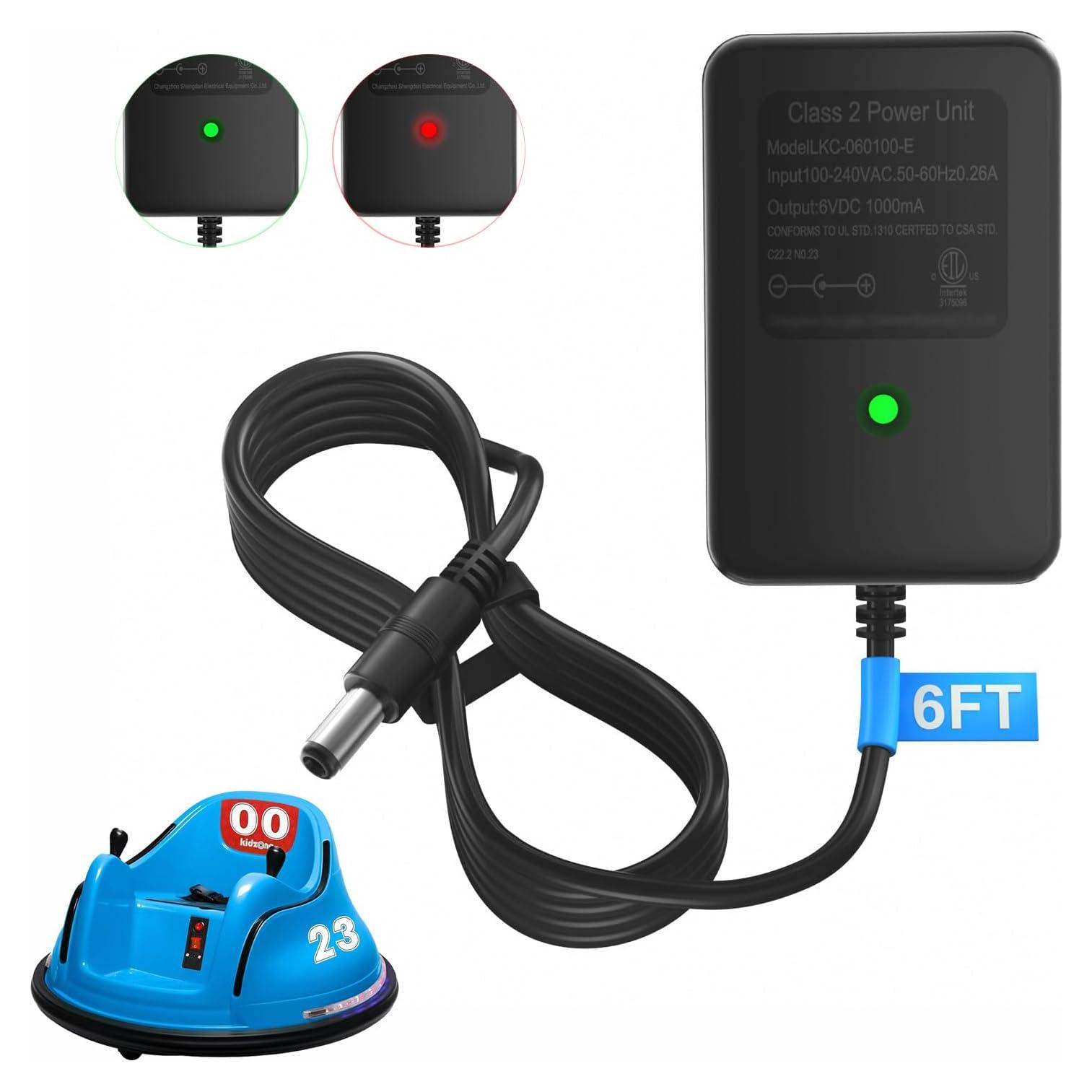 Cargador 6V IBERLS para coches Kidzone y más, 182 cm