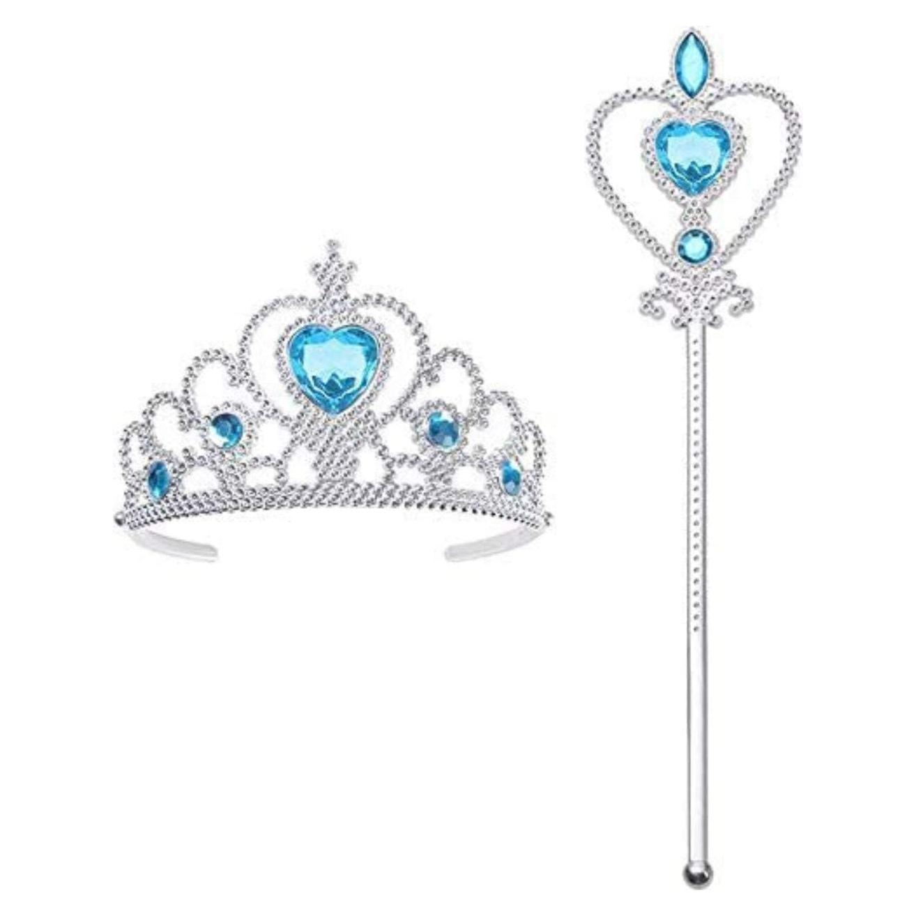Set de Disfraz Princesa Vicloon con Corona y Varita Azul