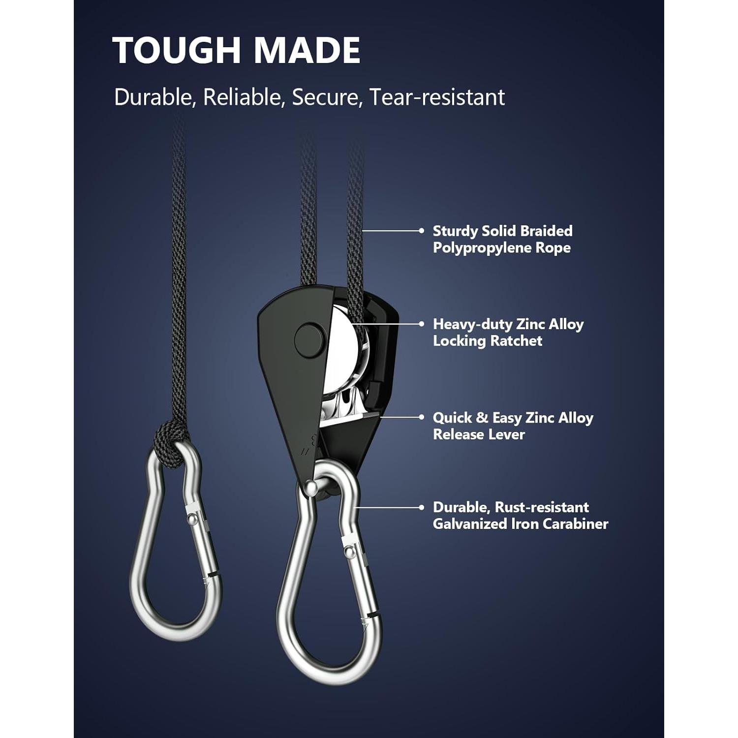 Correas de Amarre Retráctiles VIPARSPECTRA 4 Paquete 2,44 m