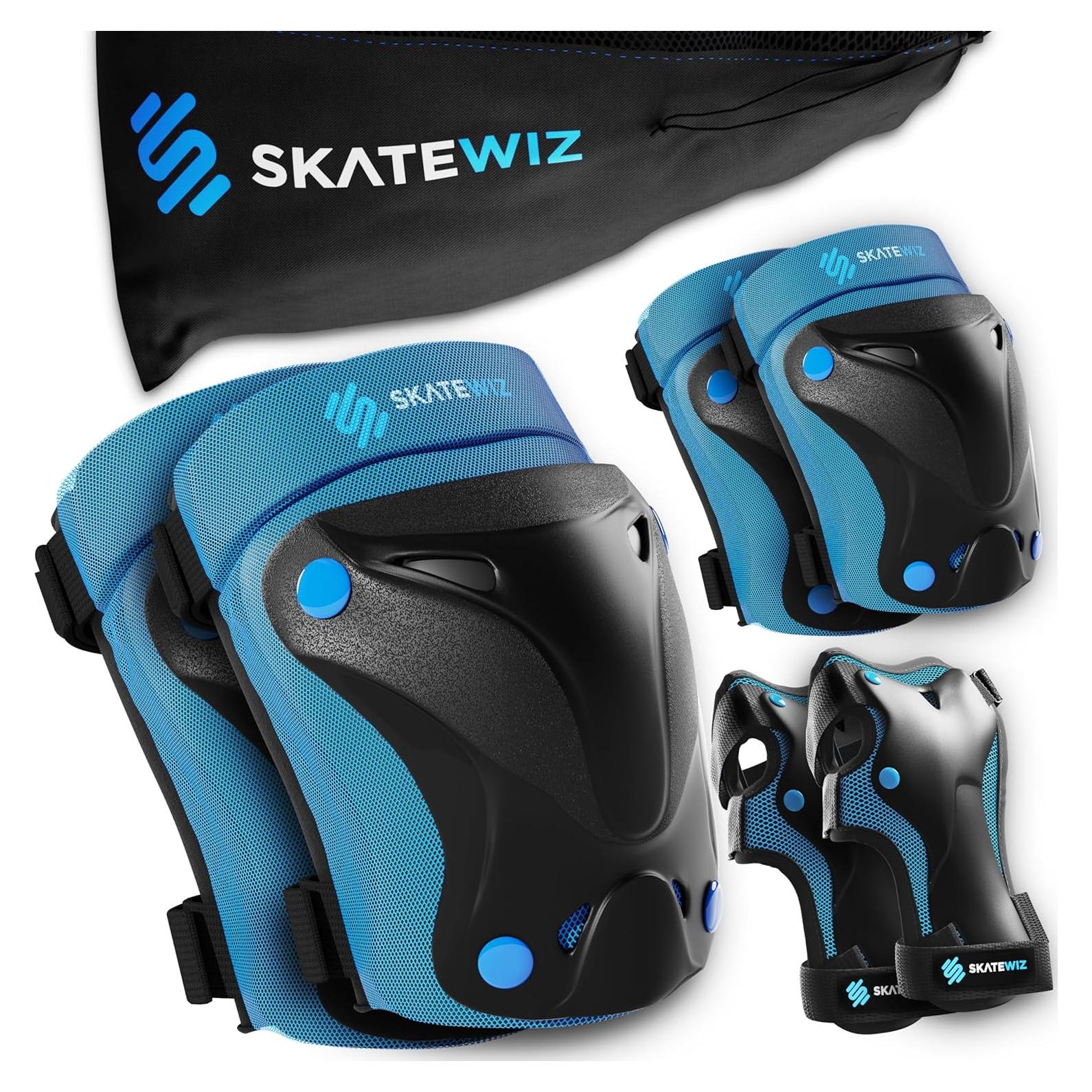 SKATEWIZ Almohadillas de Patinaje 6pc para Niños y Adultos