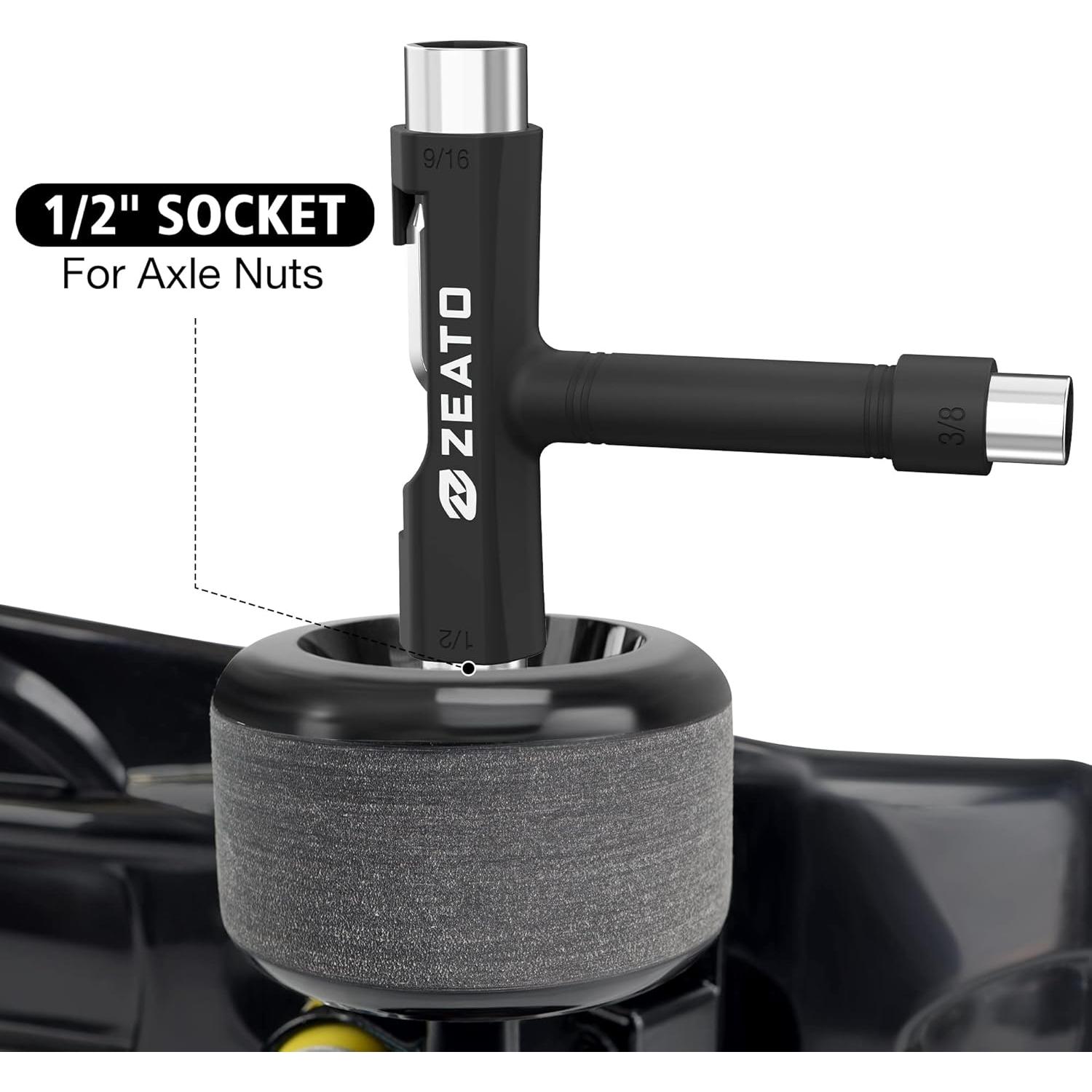 Herramienta T Multifuncional Zeato para Skateboard Negra