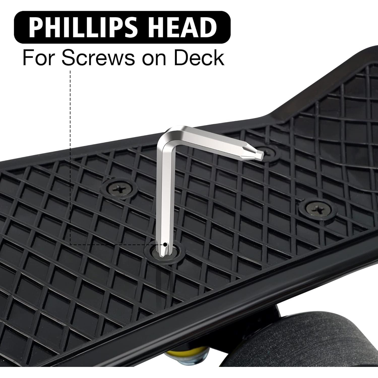 Herramienta T Multifuncional Zeato para Skateboard Negra