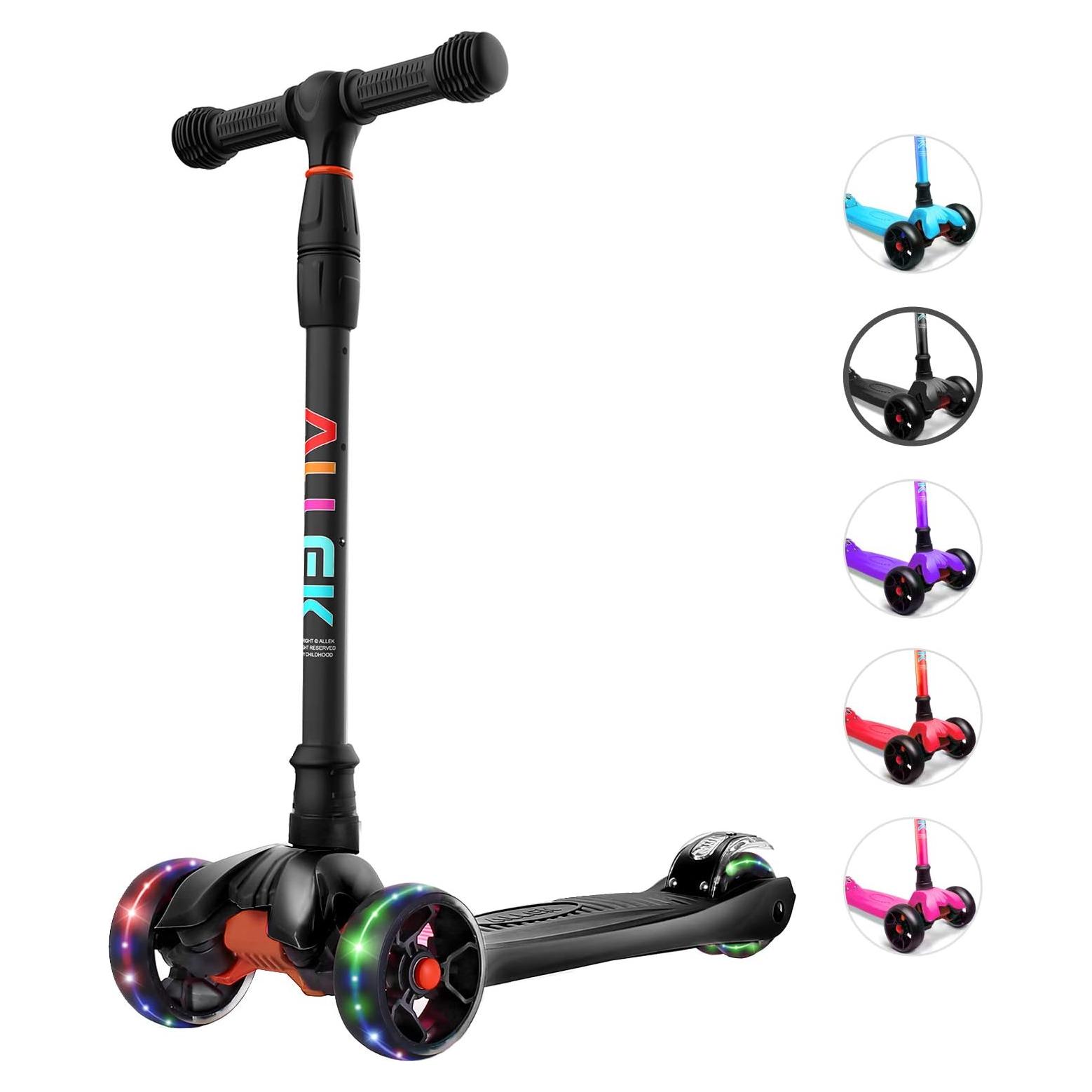 Scooter Allek B02 Ajustable para Niños 3-12 Años Negro