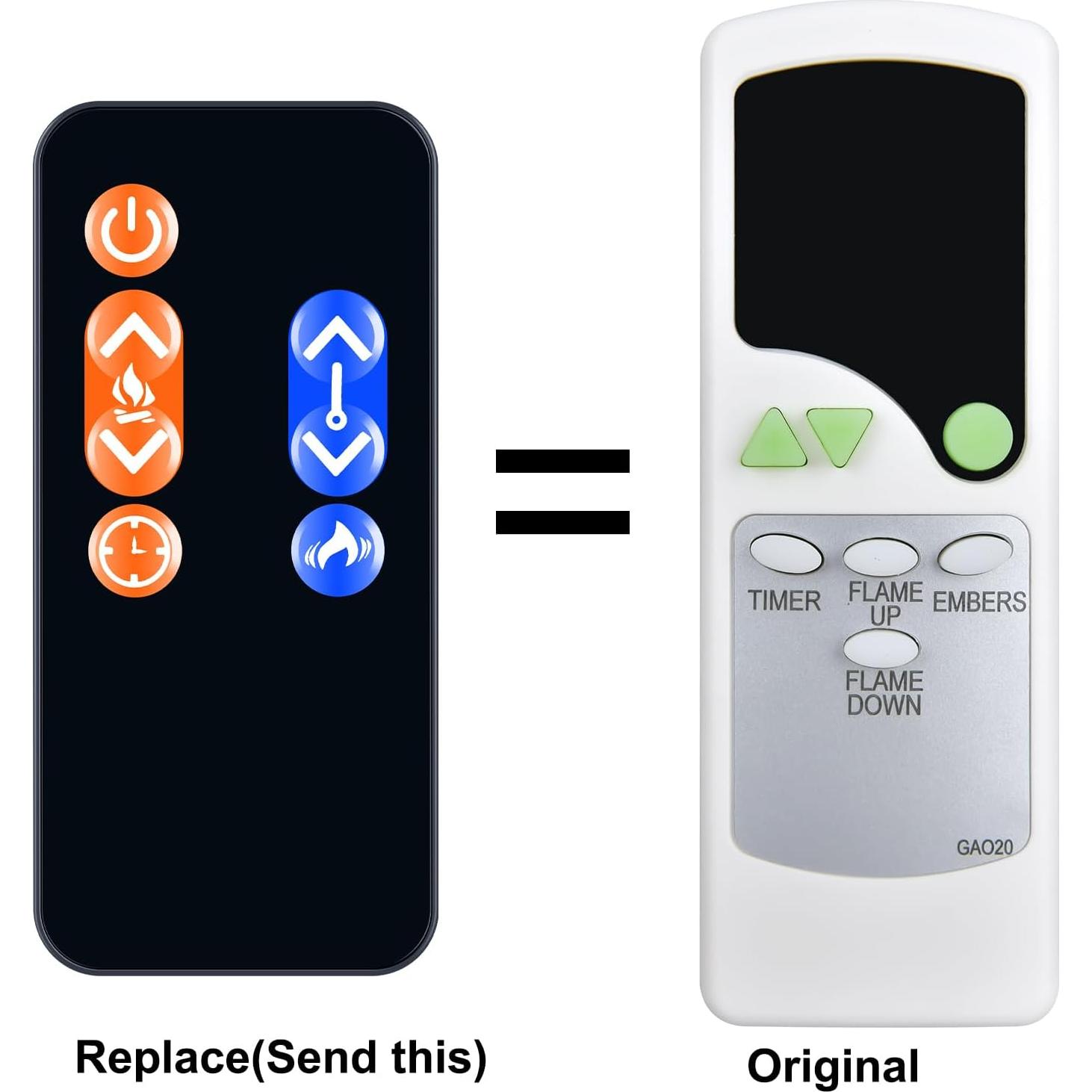 Control Remoto Reemplazo Oumeite Chimenea Eléctrica Ashley