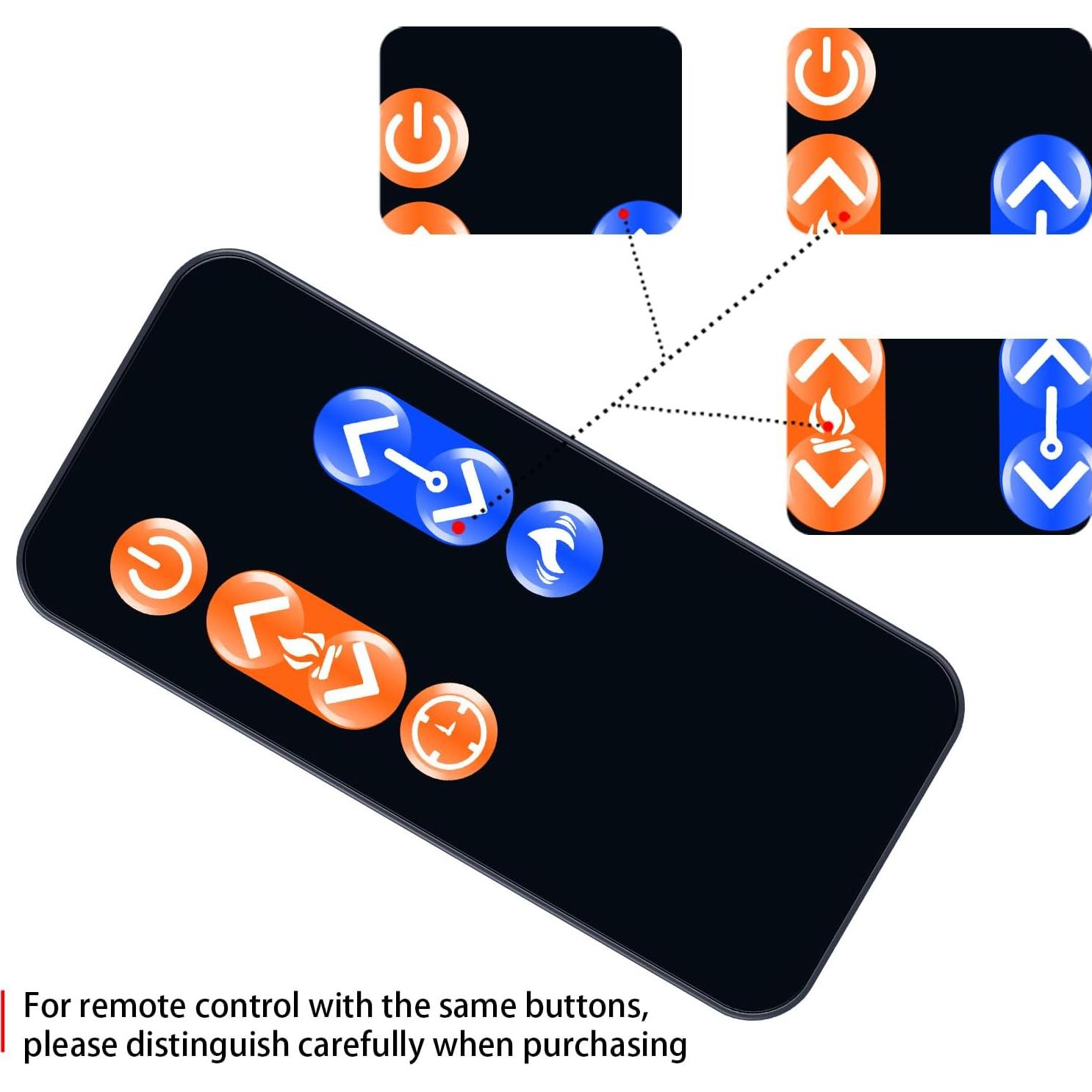 Control Remoto Reemplazo Oumeite Chimenea Eléctrica Ashley