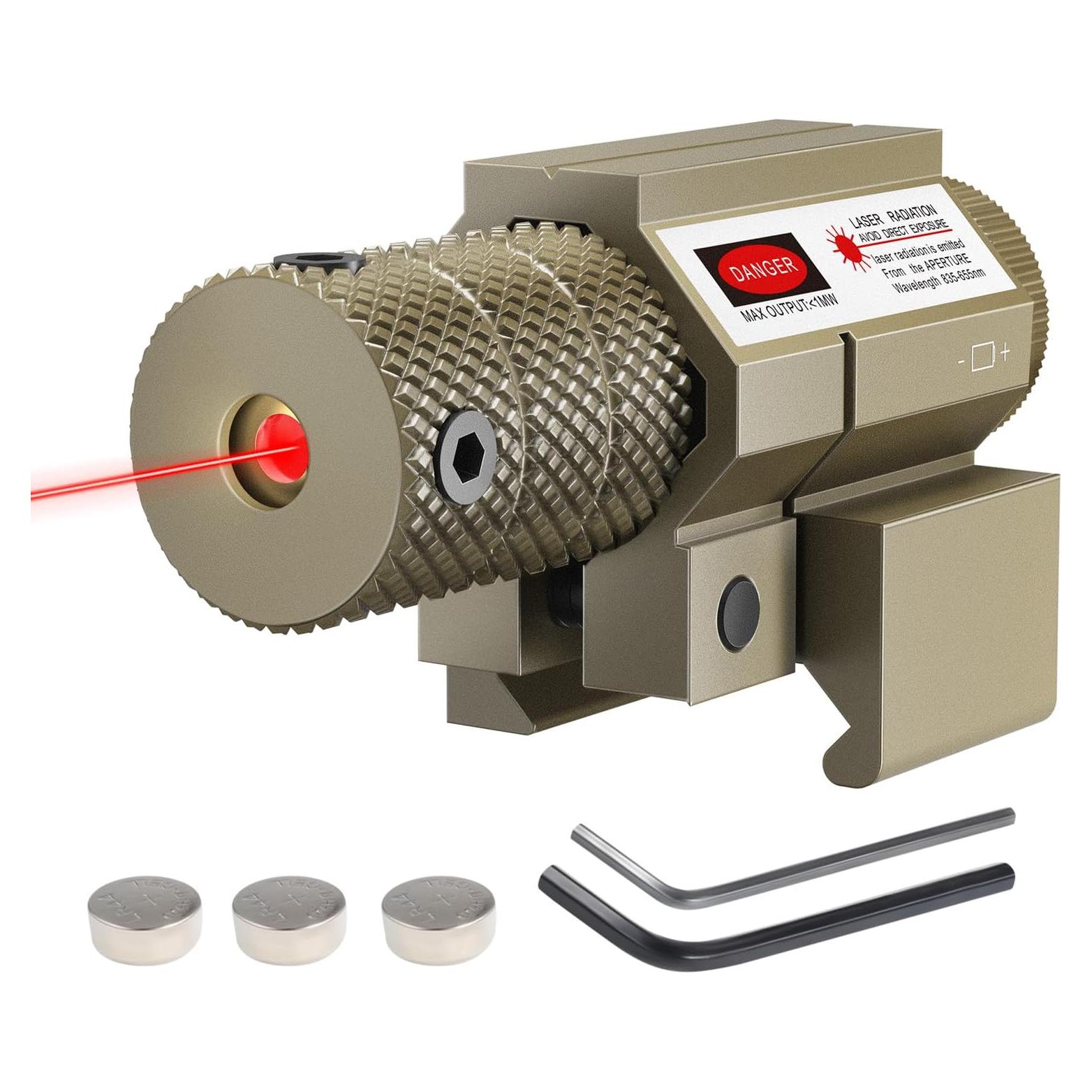 Punto Láser Rojo Pinty con Montaje Picatinny para Caza