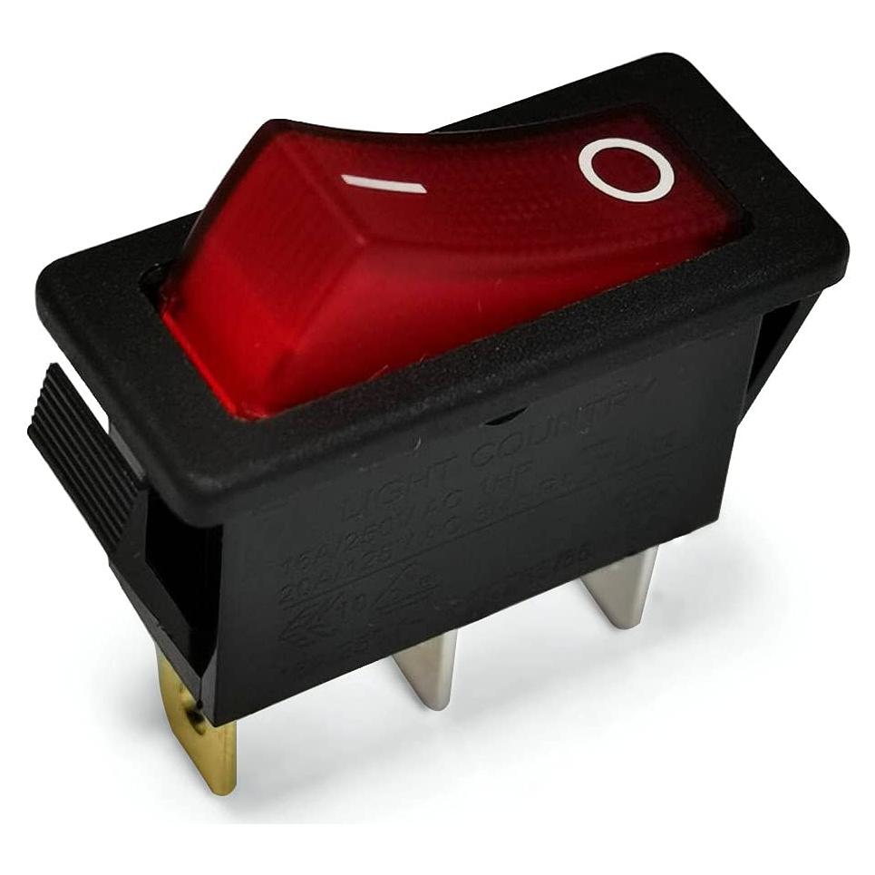 Interruptor Rocker Iluminado Light Country 20A 125V para Chimeneas