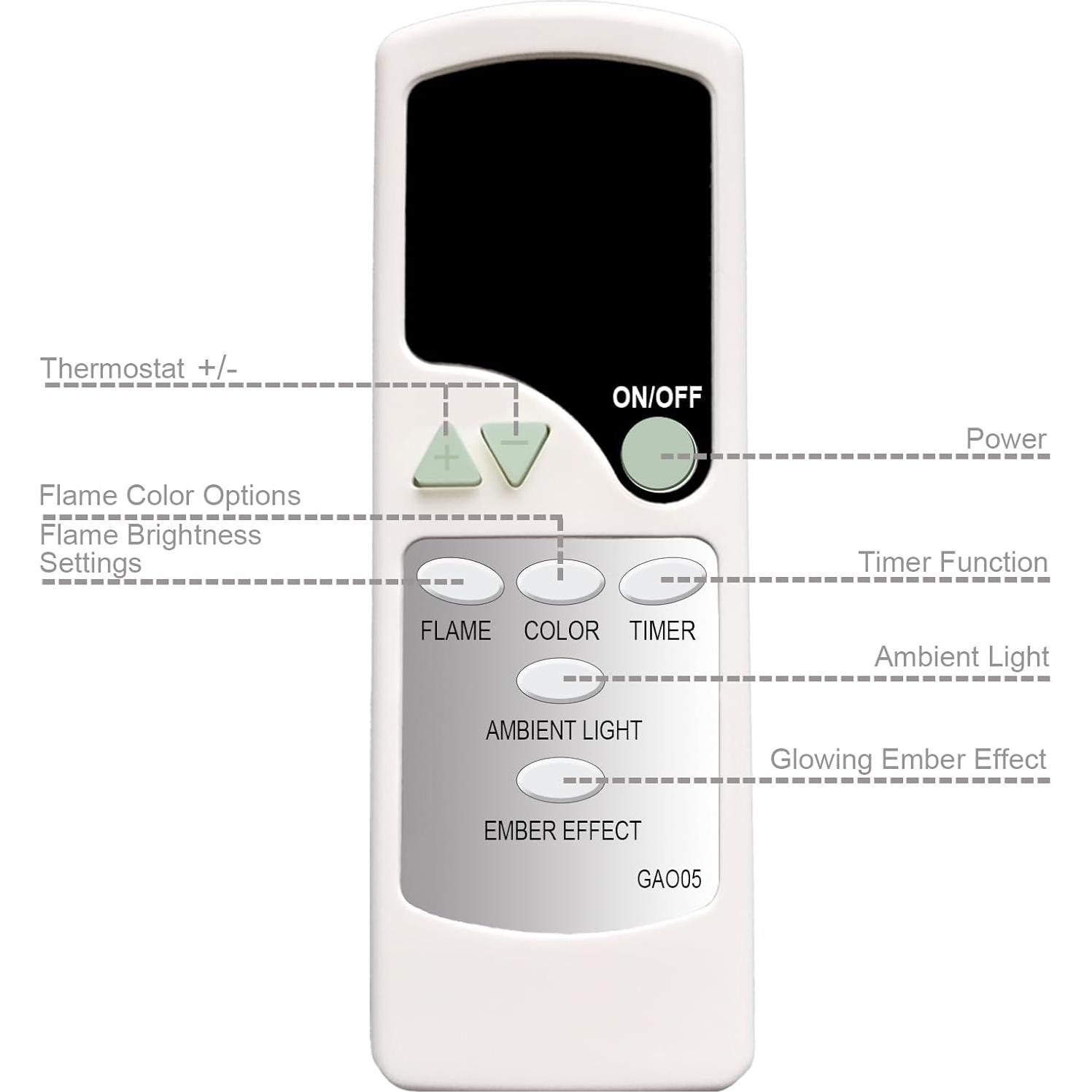 Control Remoto Real Flame para Chimenea Eléctrica A424011101G27