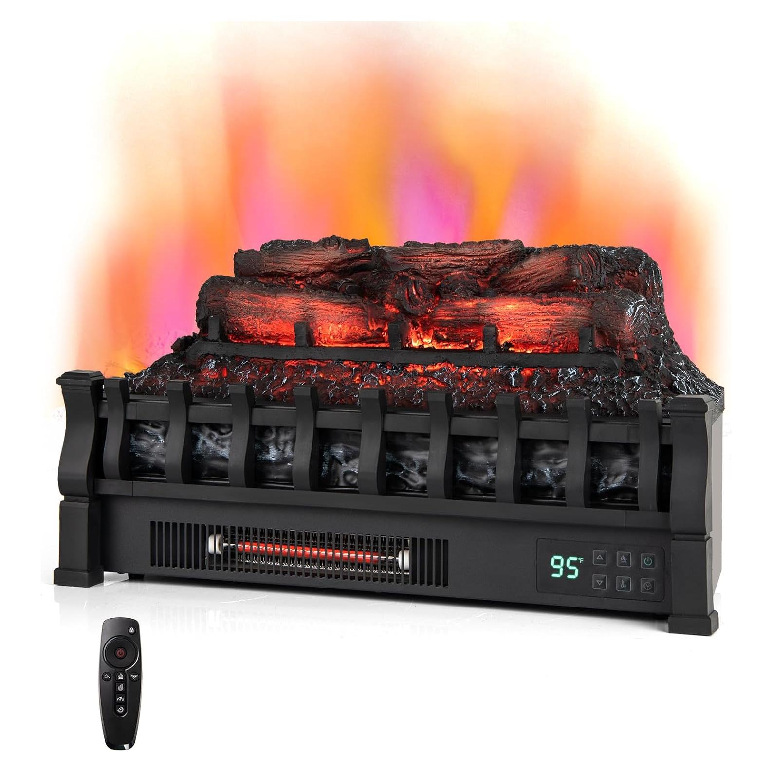 Calefactor Eléctrico de Leña Tangkula 1500W 93m2 Control Remoto