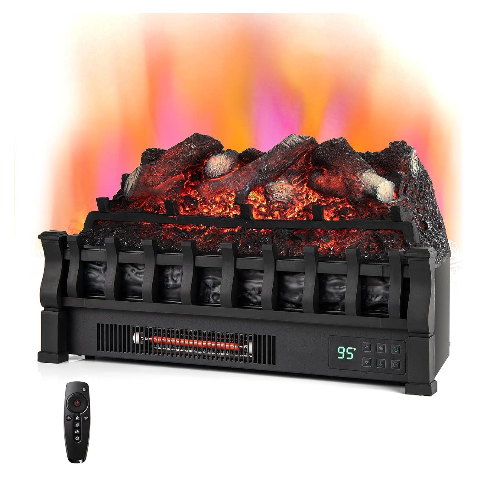 Calefactor Eléctrico Tangkula 1500W con Llama 3D Ajustable