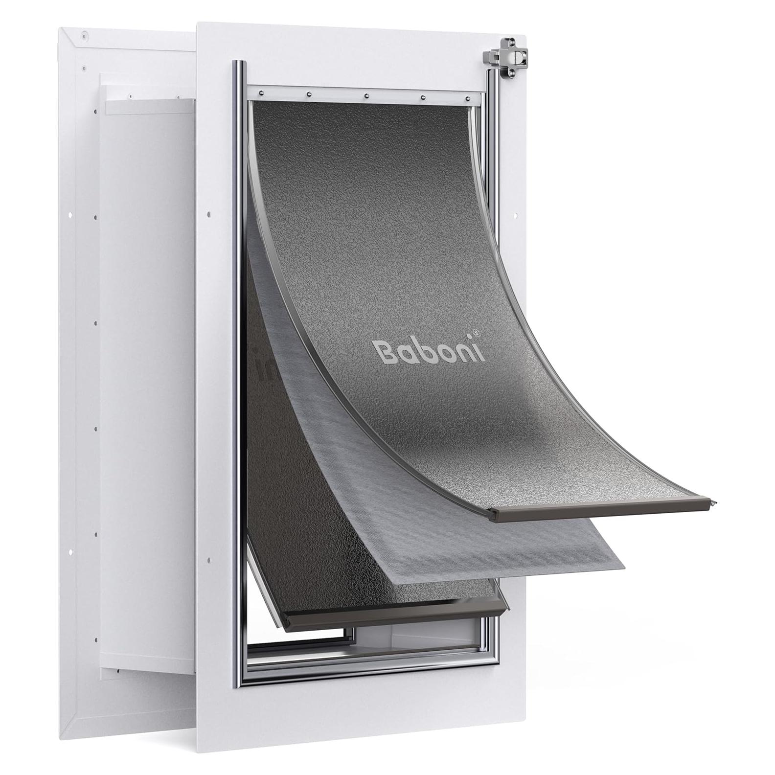 Puerta para Mascotas Baboni Grande 3 Aletas Metal Aluminio