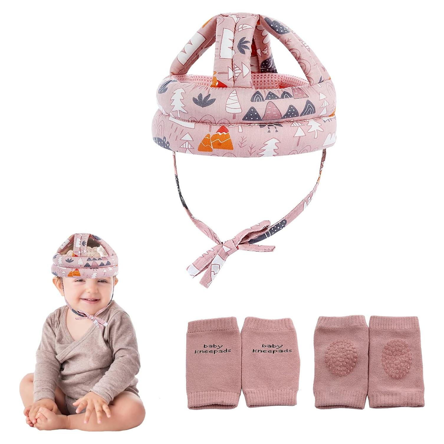 Casco de Seguridad Bebé NC BB-1003 Ajustable Transpirable Rosa