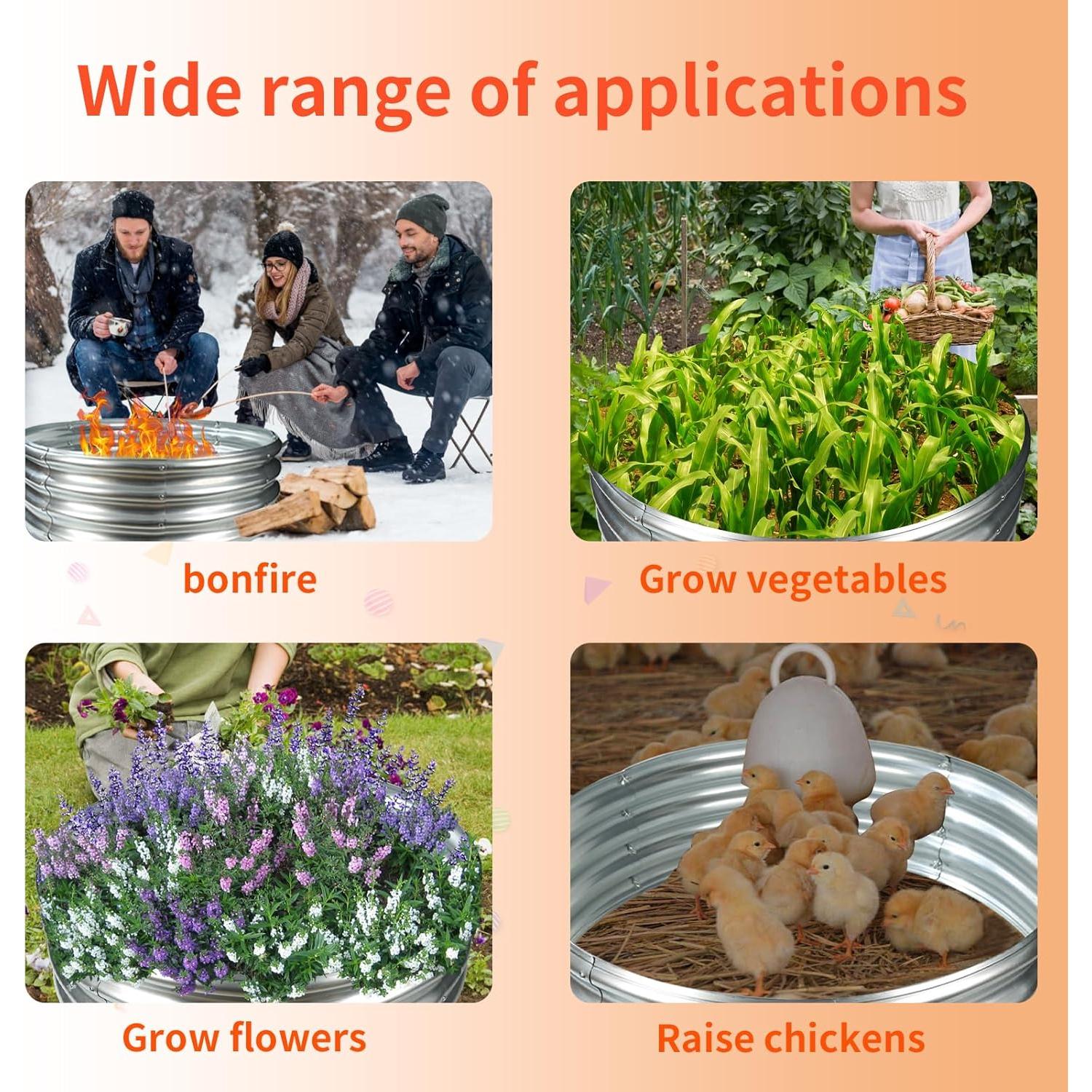 Anillo de Fuego YSEJOMP Redondo 91 cm Galvanizado Plata