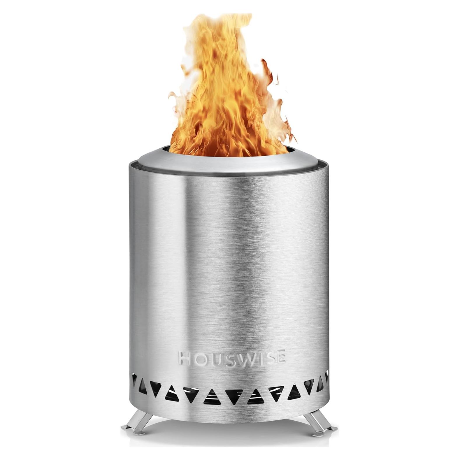Hoguera de Mesa Sin Humo Houswise 8 Pulgadas Acero Inoxidable