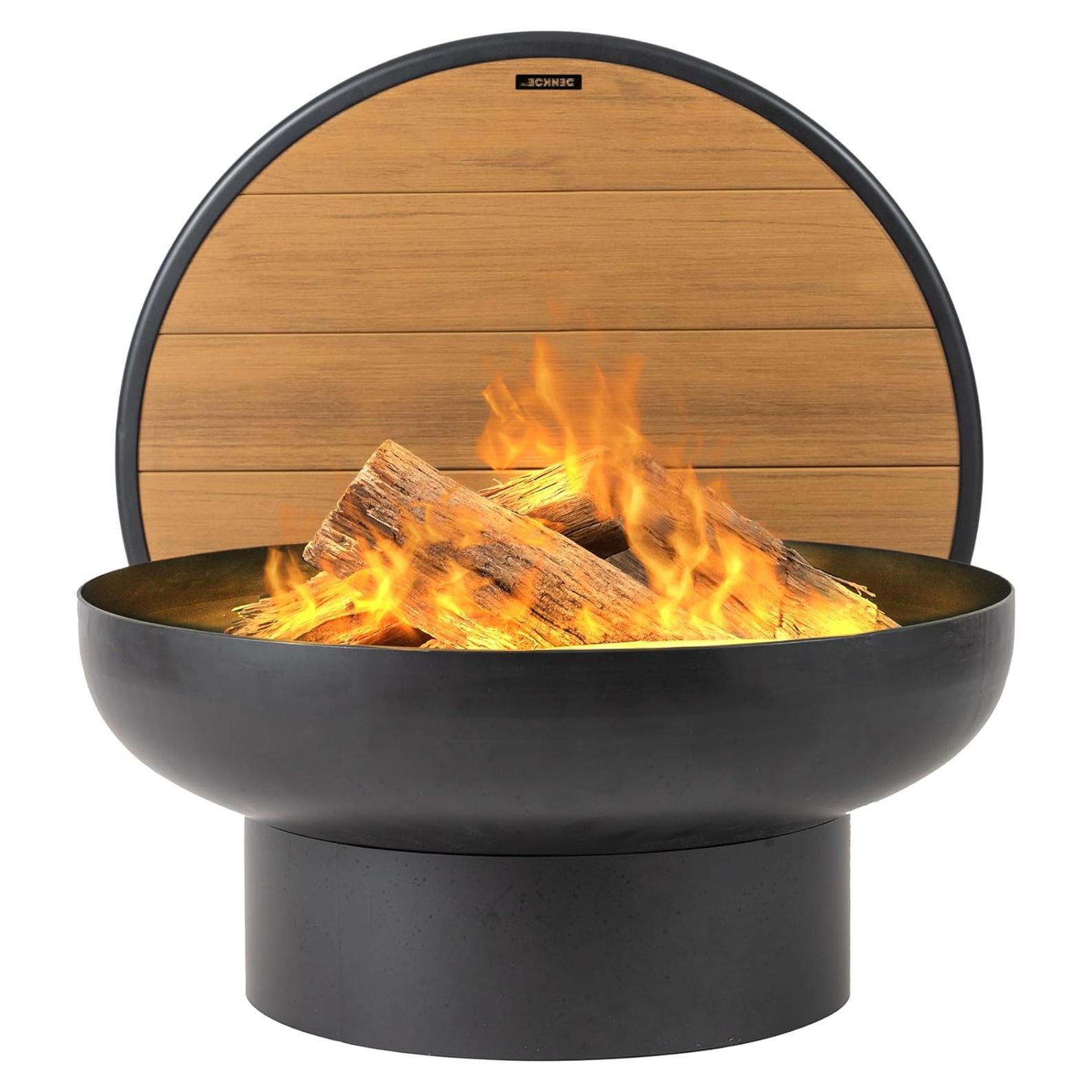 Mesa de Fogata DENKOE Redonda de Hierro Fundido 63.5 cm