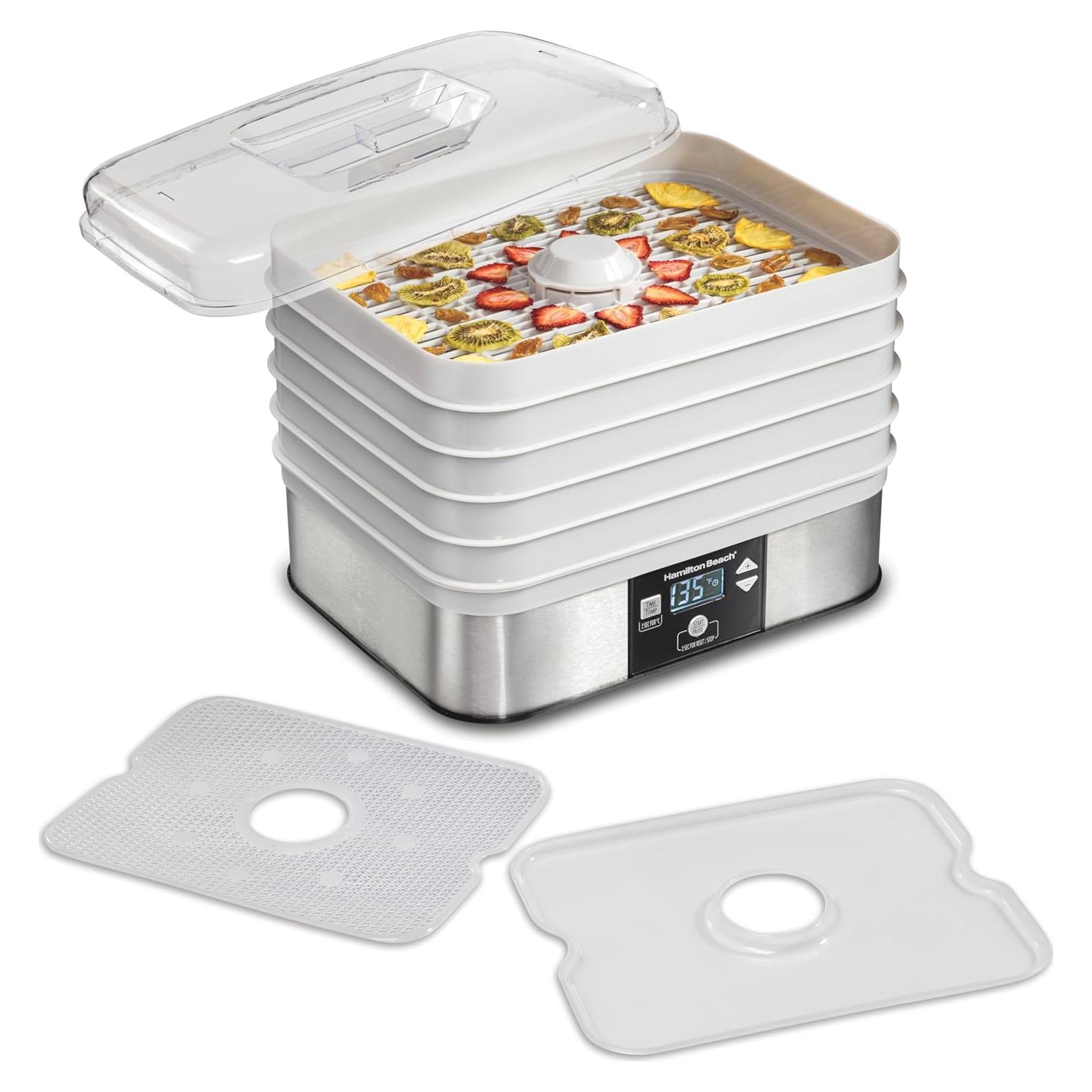 Deshidratador de Alimentos Digital Hamilton Beach 5 Bandejas 500W