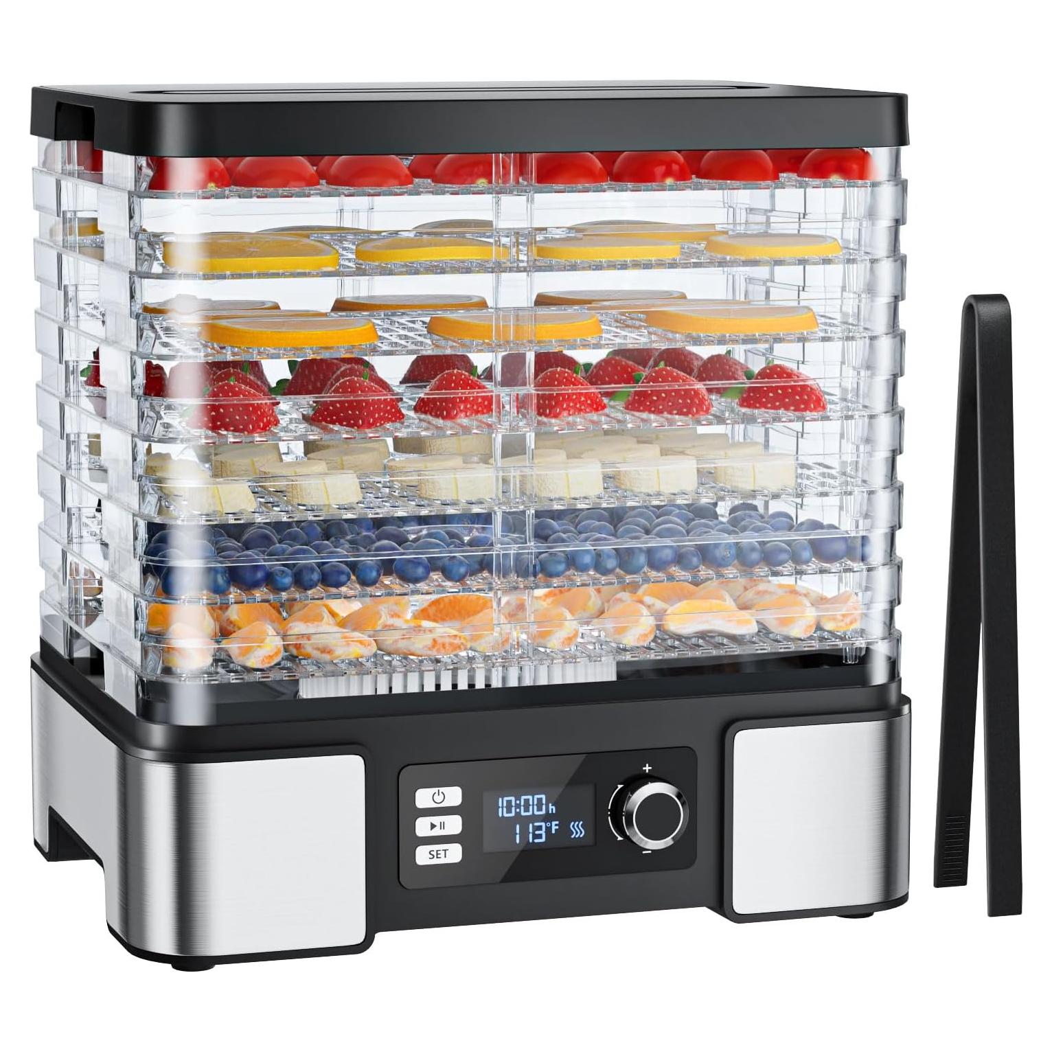 Deshidratador de Alimentos TINANA 7 Estantes 400W Acero Inoxidable