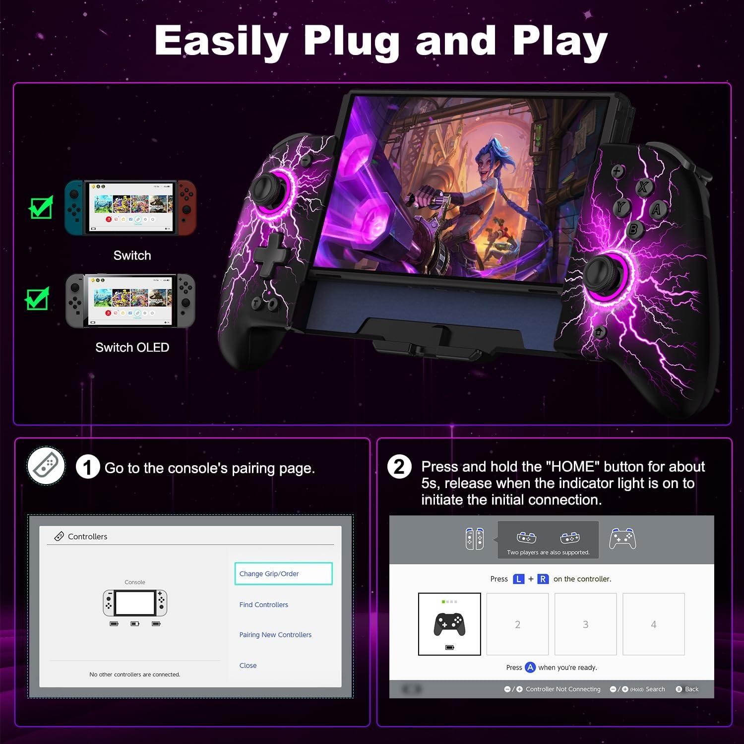 Controlador de Interruptor Gammeefy JC202 - Negro