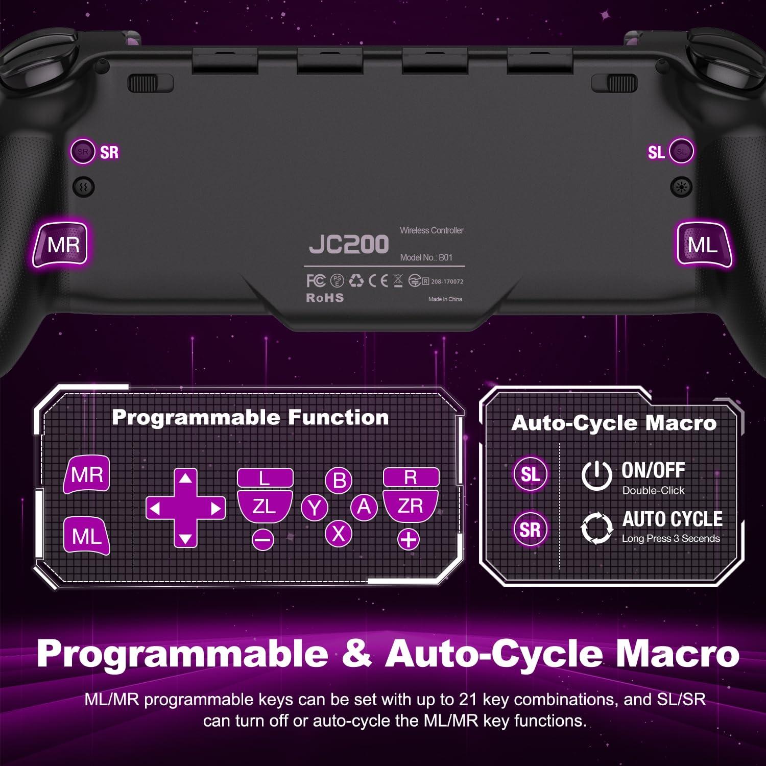 Controlador de Interruptor Gammeefy JC202 - Negro