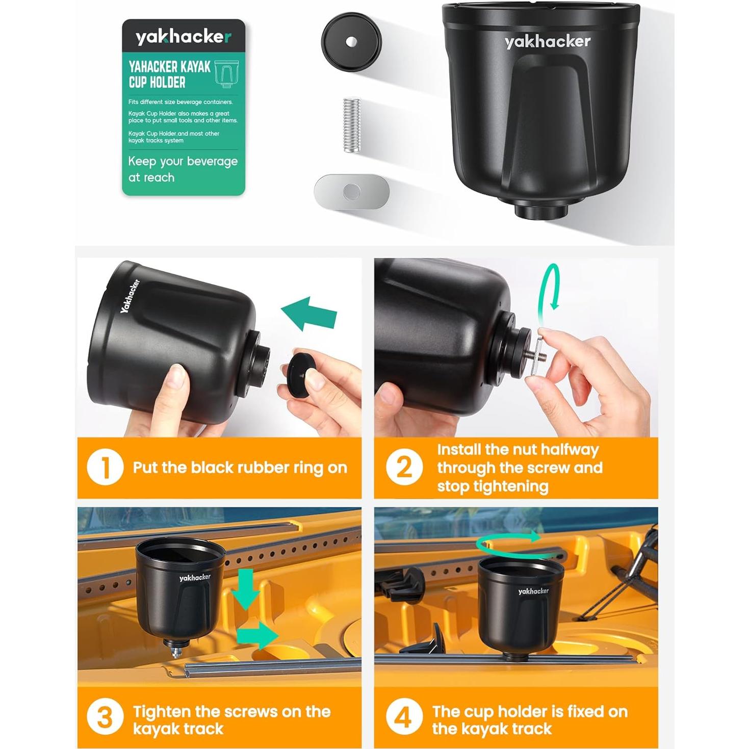 Soporte para Tazas YAKHACKER Multifuncional para Kayak