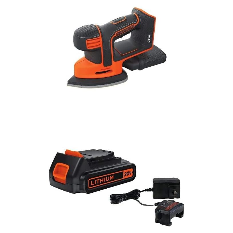 Lijadora Eléctrica BLACK+DECKER 20V MAX con Batería y Cargador
