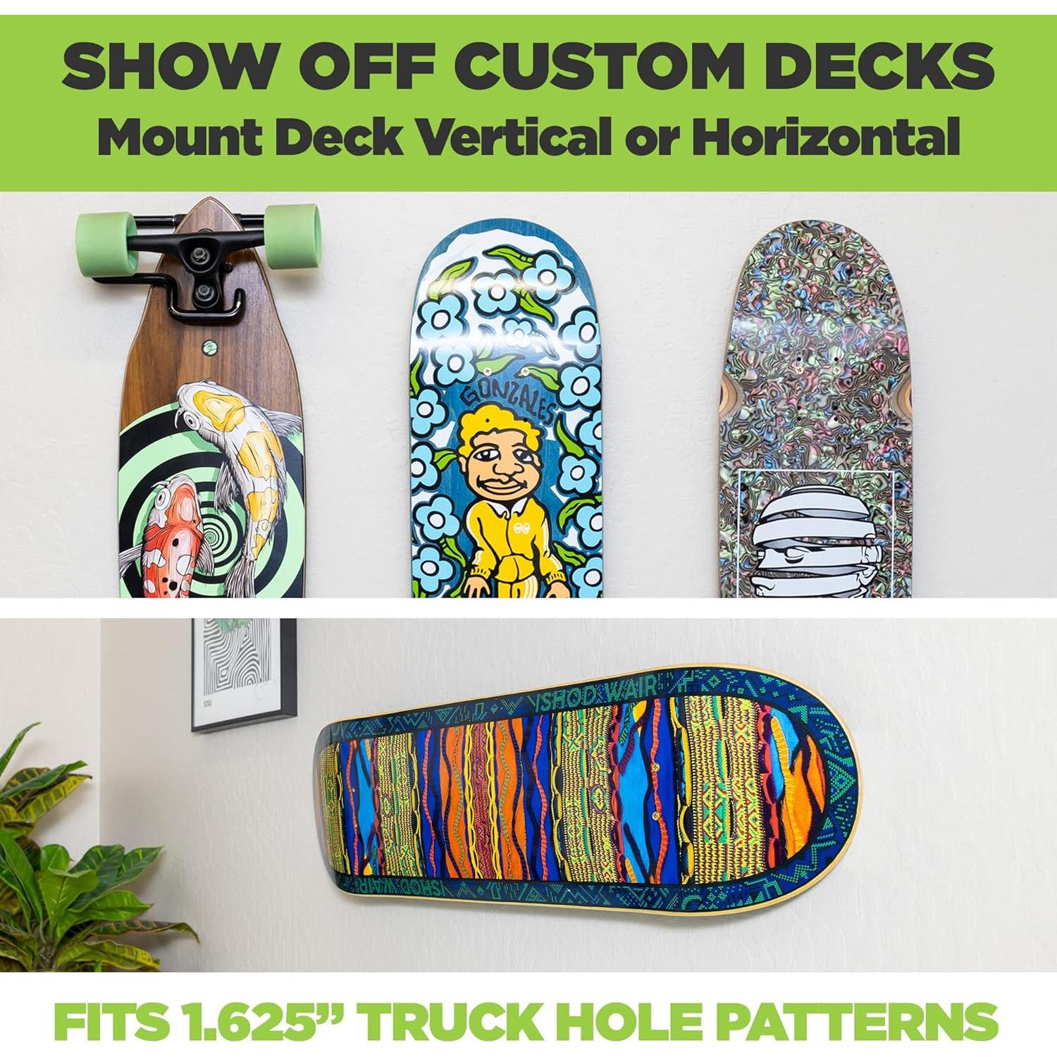 Soporte de Pared HIDEit para Tablas de Skate - Acero Resistente