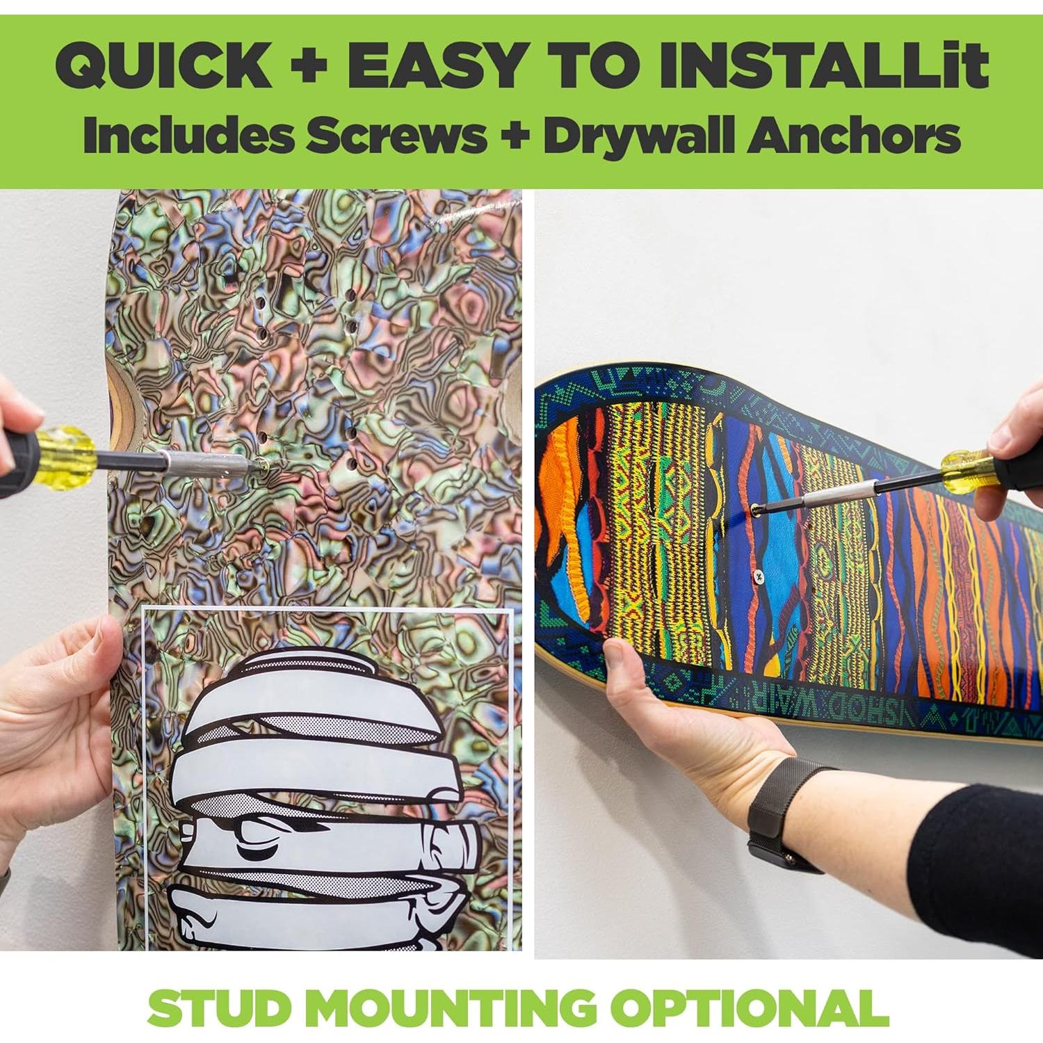 Soporte de Pared HIDEit para Tablas de Skate - Acero Resistente