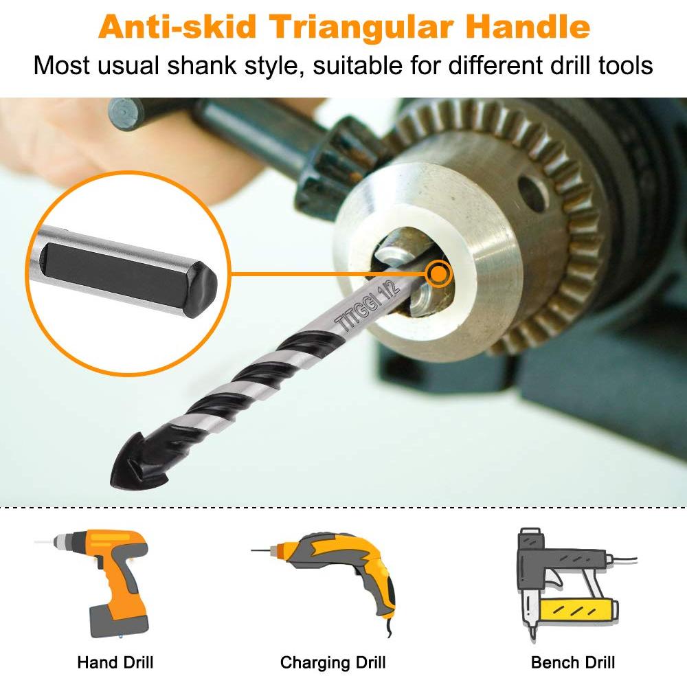 Juego de Brocas de Carburo TITGGI 11PCS para Concreto y Cerámica