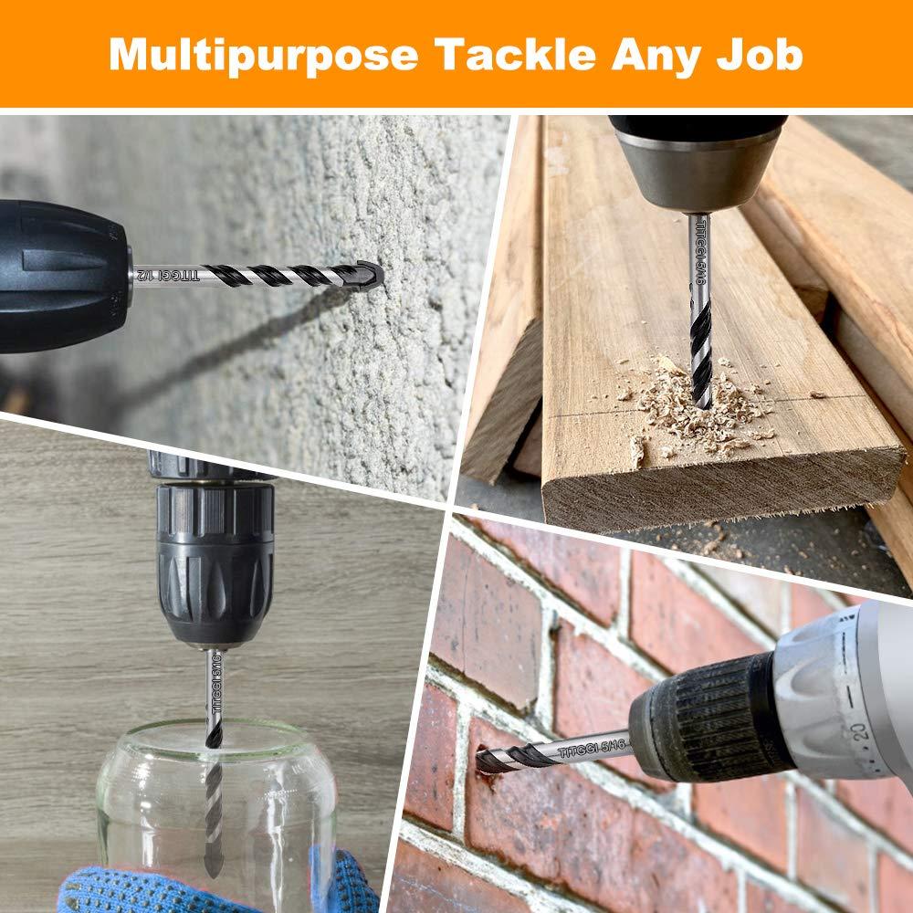 Juego de Brocas de Carburo TITGGI 11PCS para Concreto y Cerámica