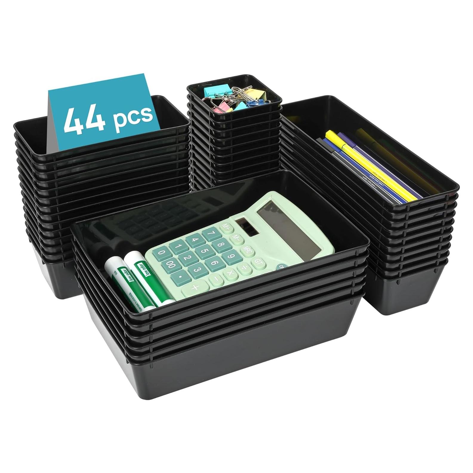 Juego de Organizadores de Cajones Vtopmart 44 Piezas Negro