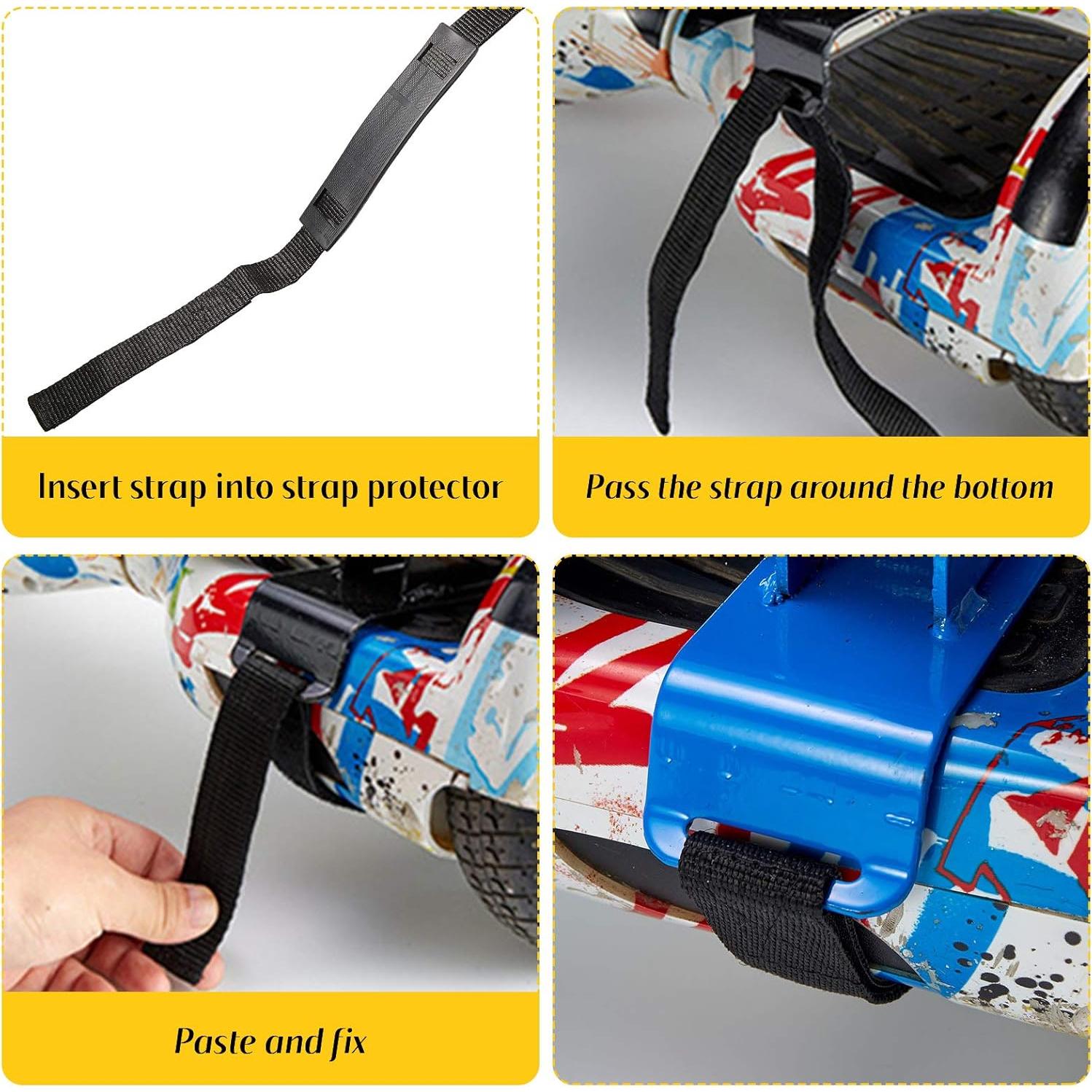 8 Correas Ajustables Frienda para Hoverboard + 4 Protectores