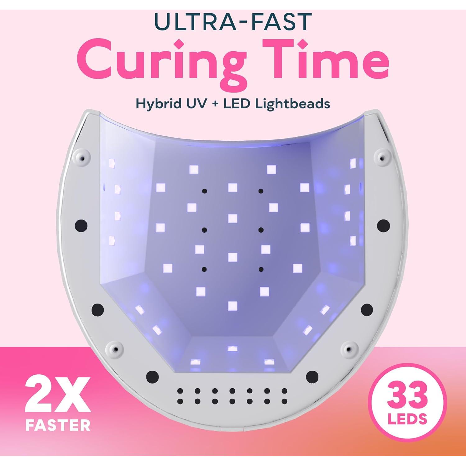 Lámpara UV LED para Uñas SUNUV SUN2C 48W Rosa con Temporizador