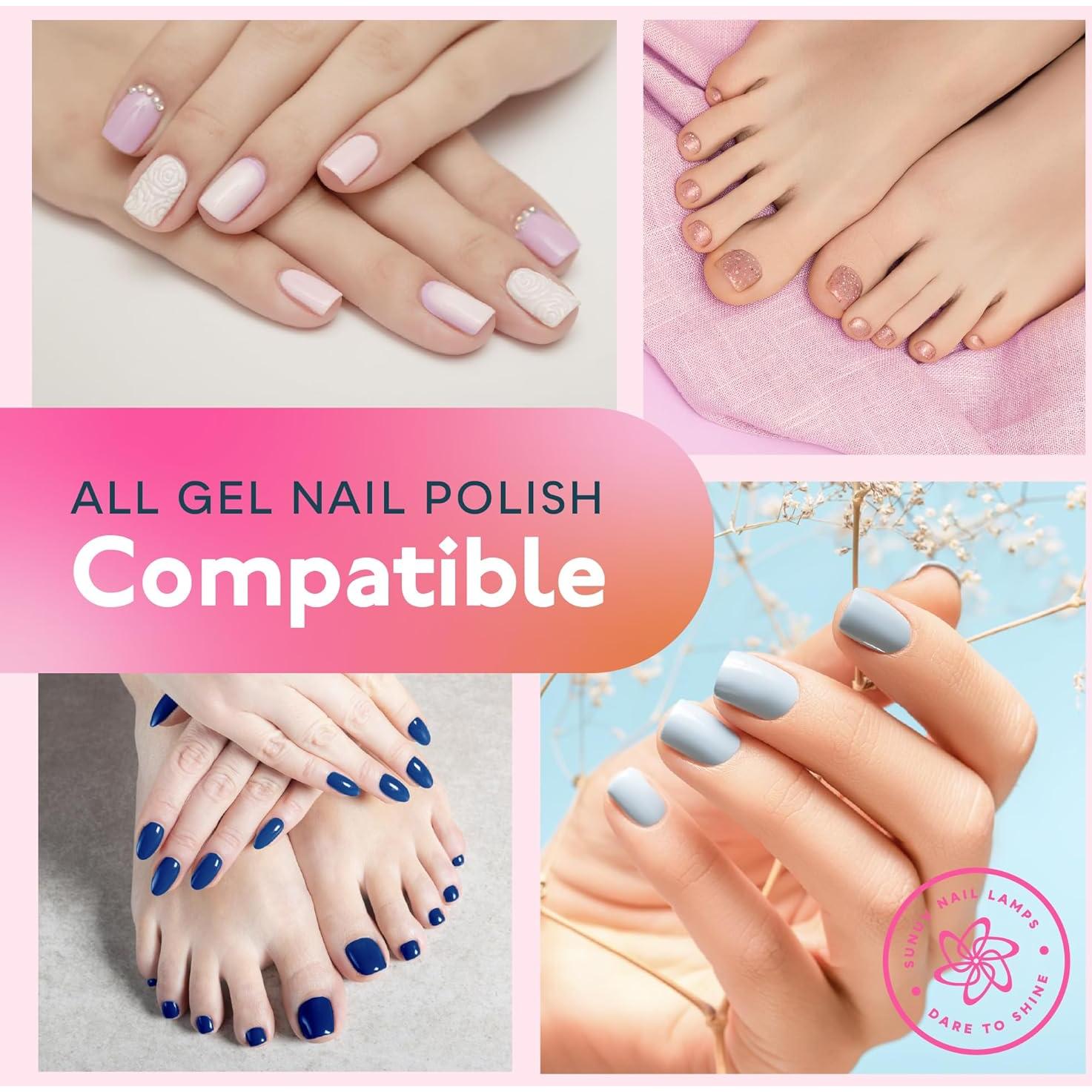 Lámpara UV LED para Uñas SUNUV SUN2C 48W Rosa con Temporizador