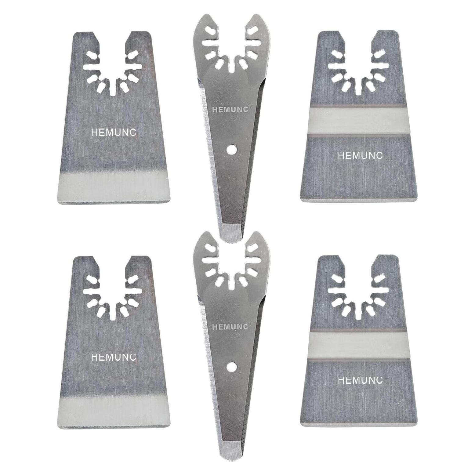 6 Cuchillas de Raspado Oscilante HEMUNC - Rígidas, Flexibles y Cónicas