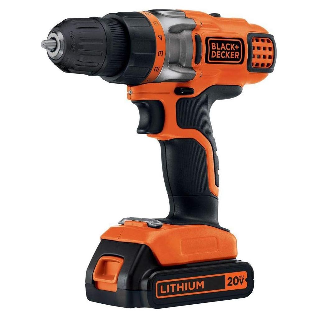 Taladro Inalámbrico BLACK+DECKER LDX220C 20V con Batería y Cargador