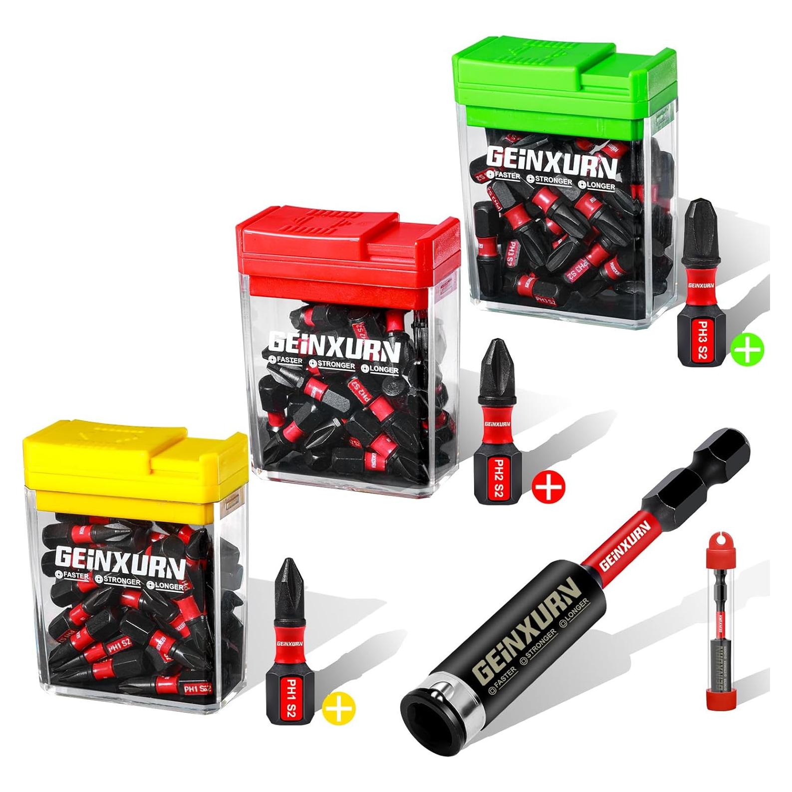 Juego de Puntas de Destornillador Phillips GEINXURN 91 Piezas