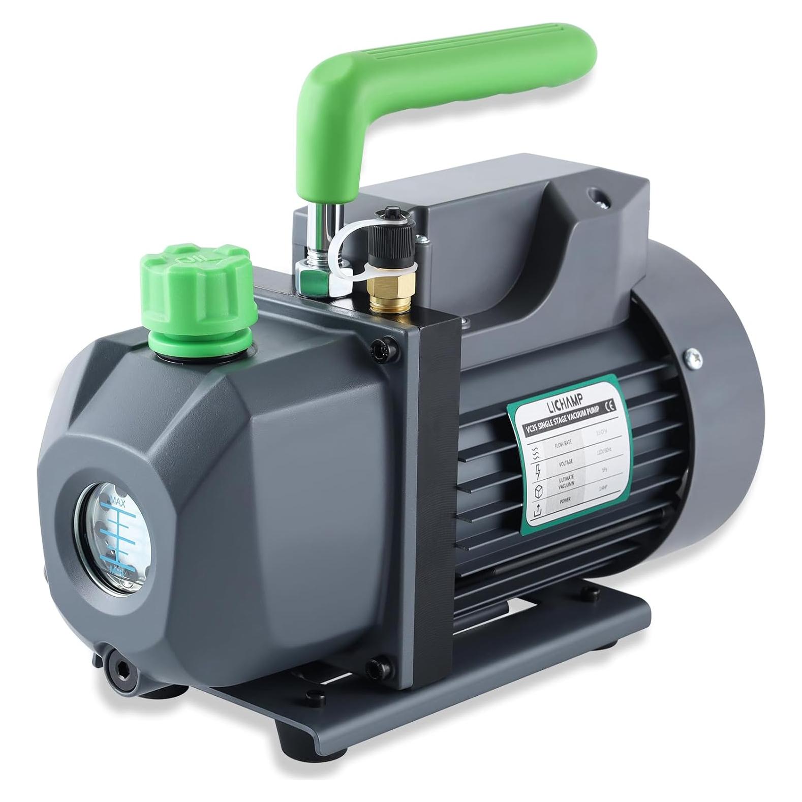 Bomba de Vacío Lichamp 3.5 CFM 1/4 HP para HVAC