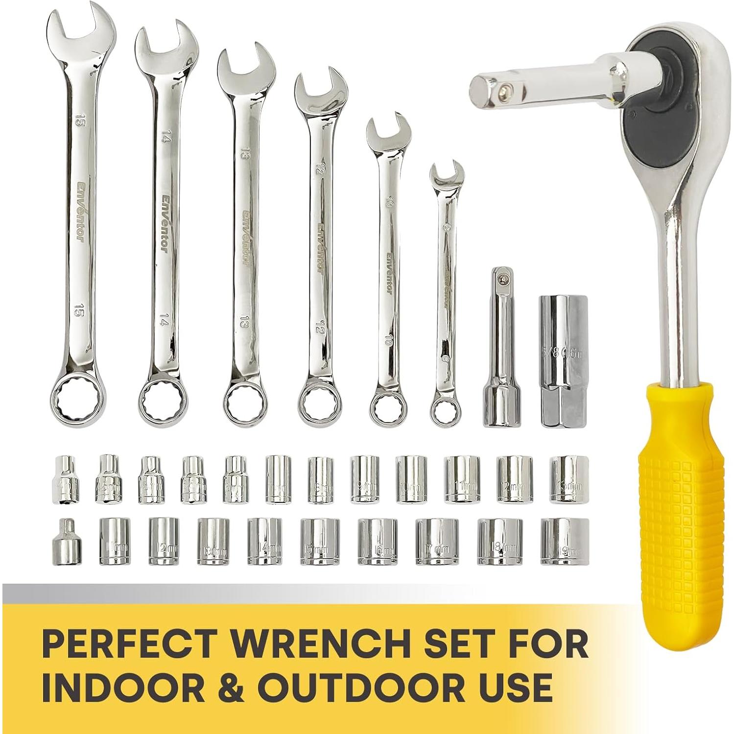 Kit de herramientas ENVENTOR 220 piezas para hogar y auto