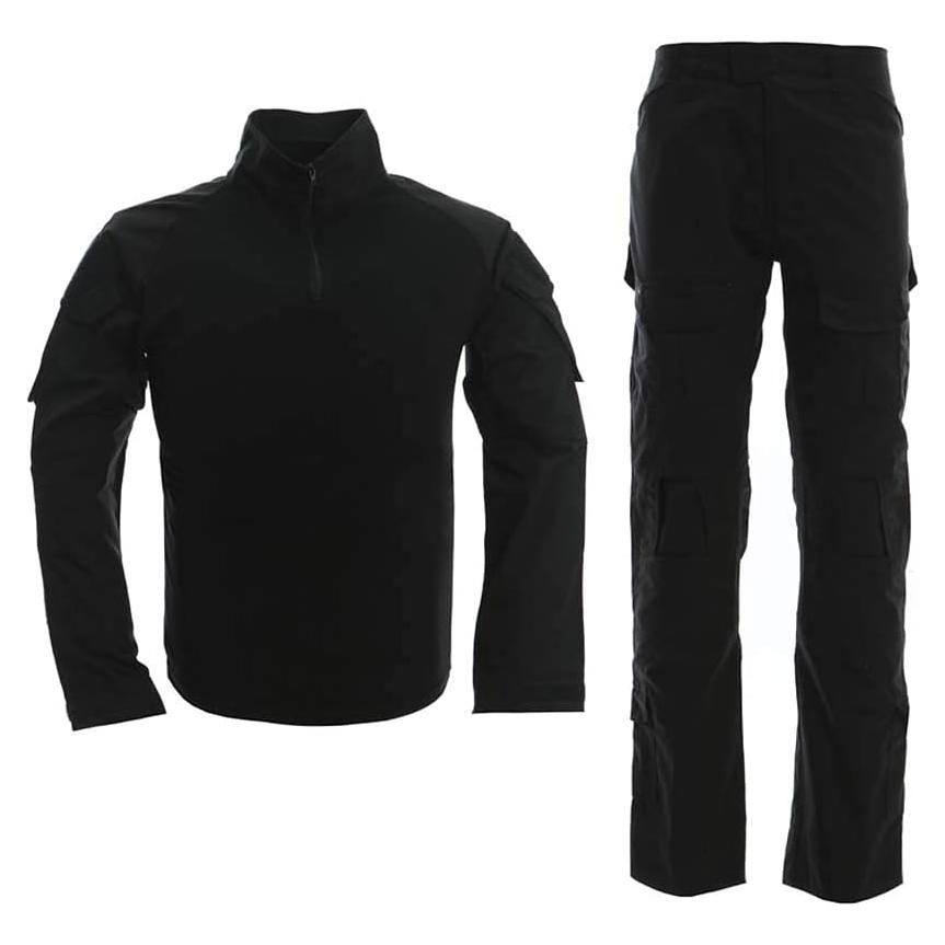 Conjunto Táctico LANBAOSI Camisa y Pantalones Hombre Negro XS