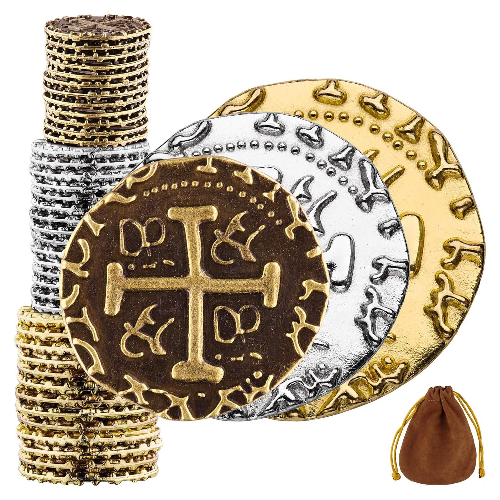 Conjunto de Monedas Piratas - Leib Games - 36 Piezas Metálicas