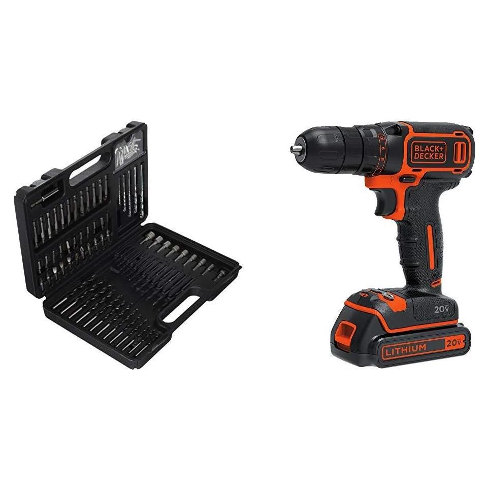BLACK+DECKER BDA91109 Taladro/Atornillador 20V con 109 Piezas